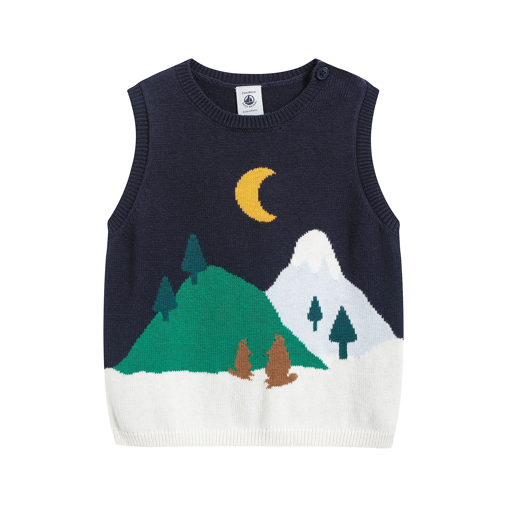 Baby Boys & Girls Black Vest