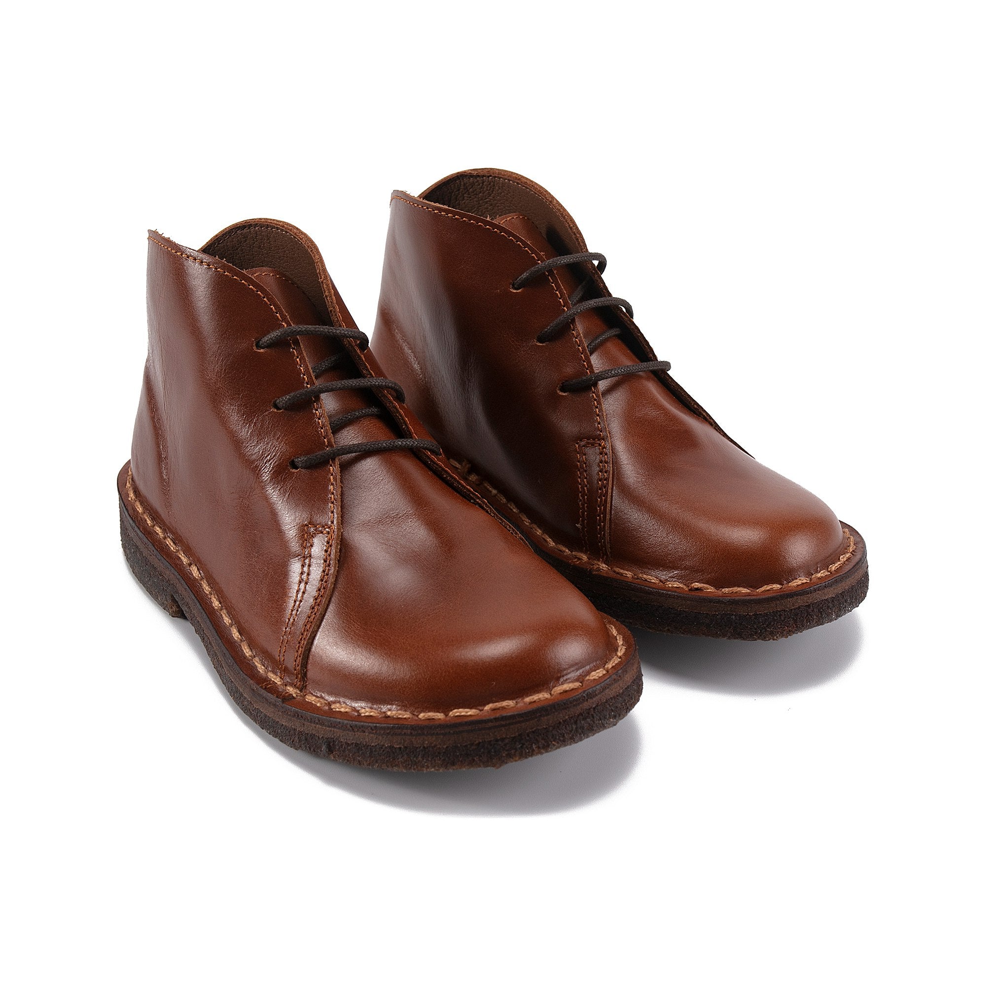 Boys & Girls Brown Leather Shoes