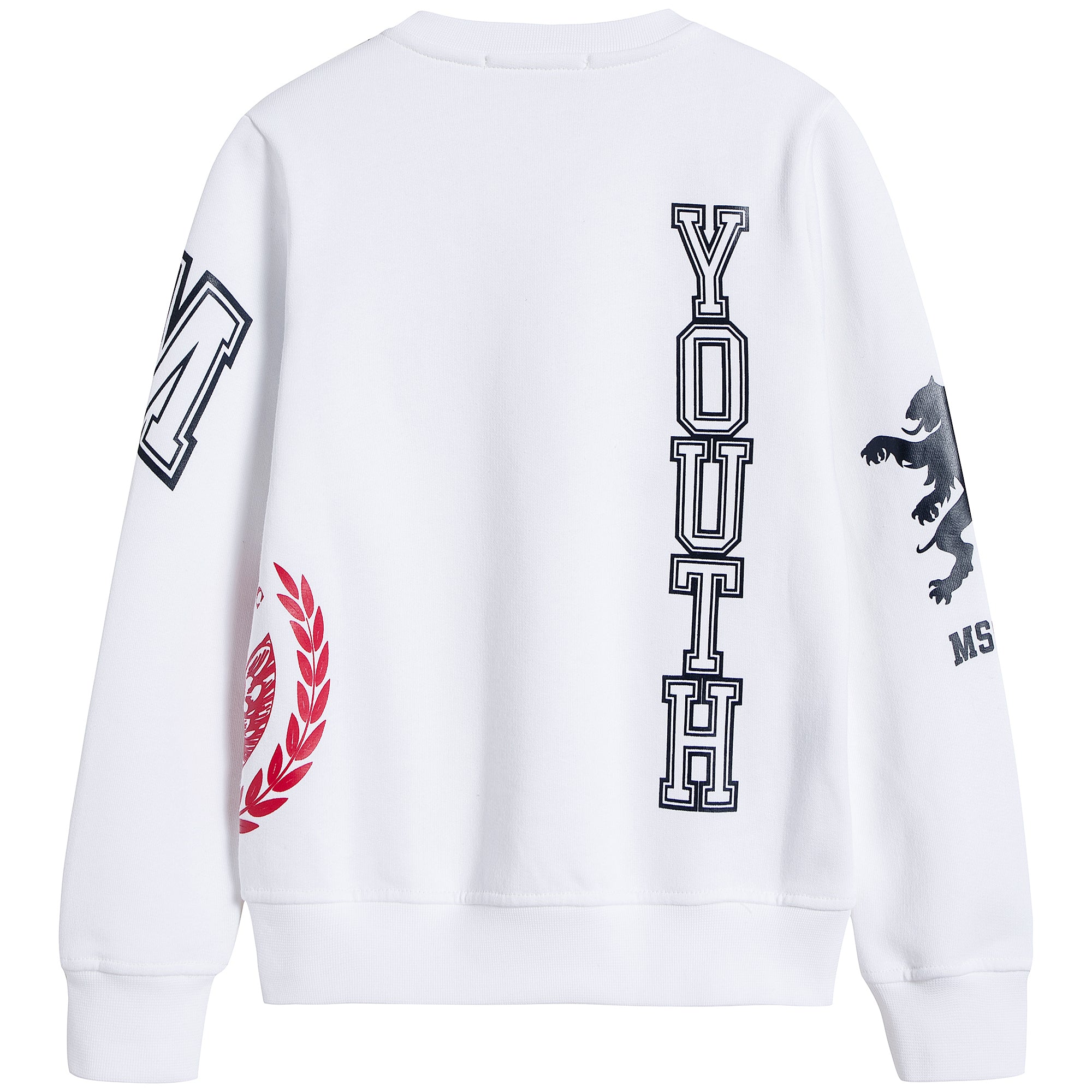 Boys White Cotton Sweatshirt