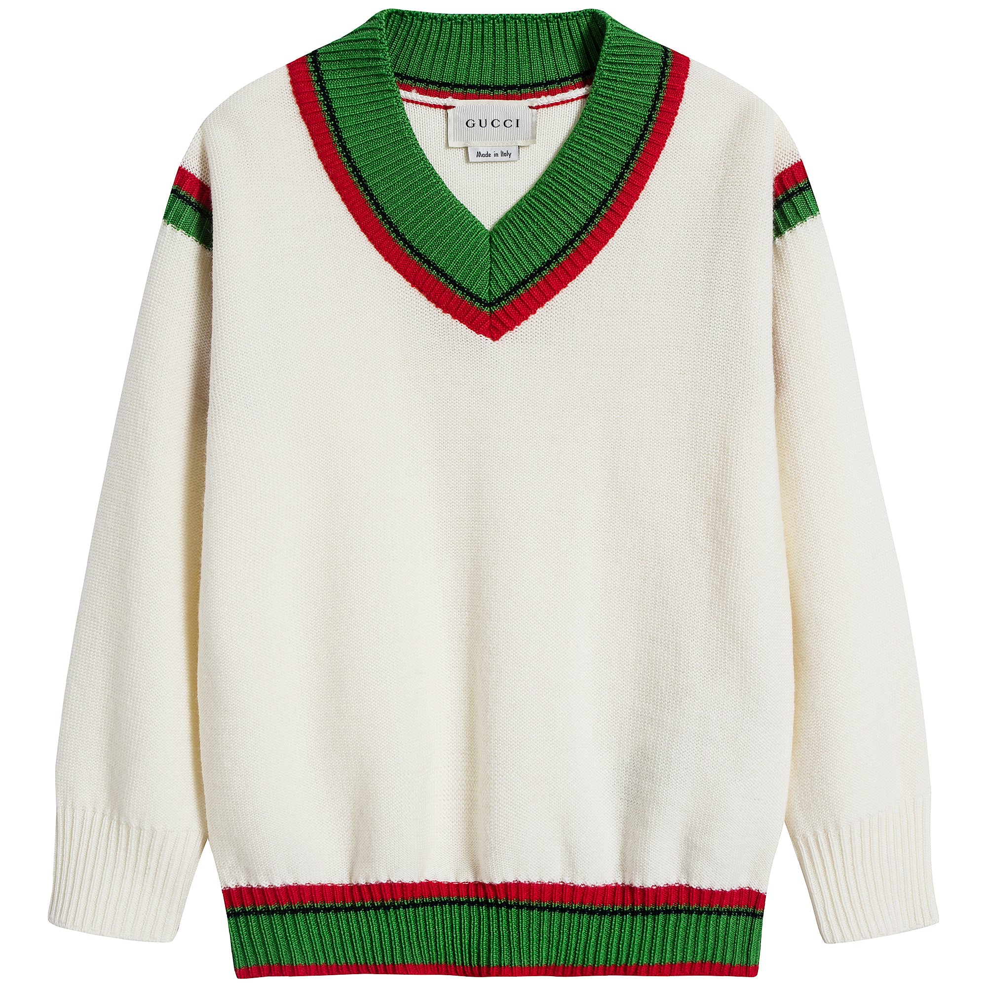 Boys & Girls White Wool Jumper