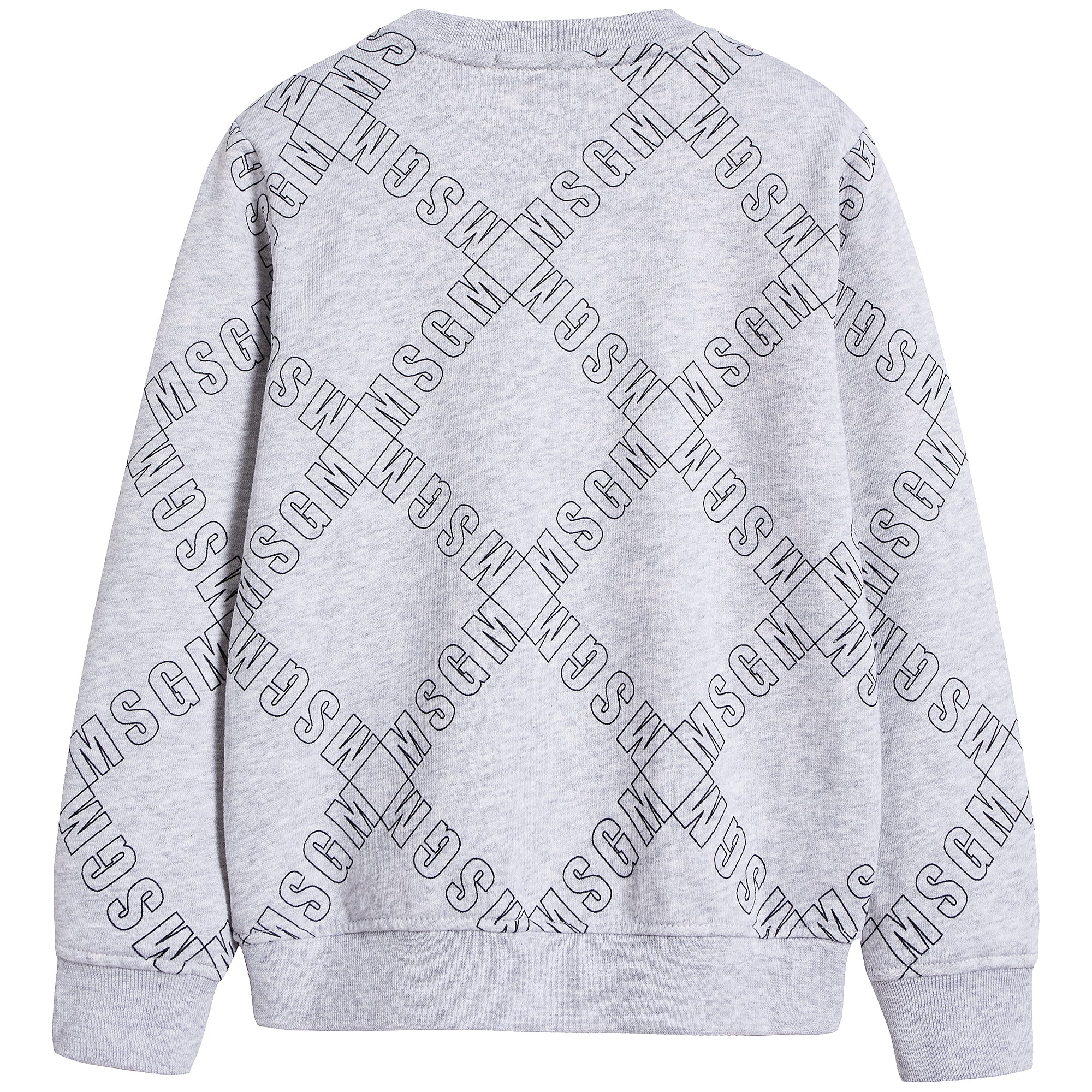 Boys Light Melange Grey Cotton Sweatshirt