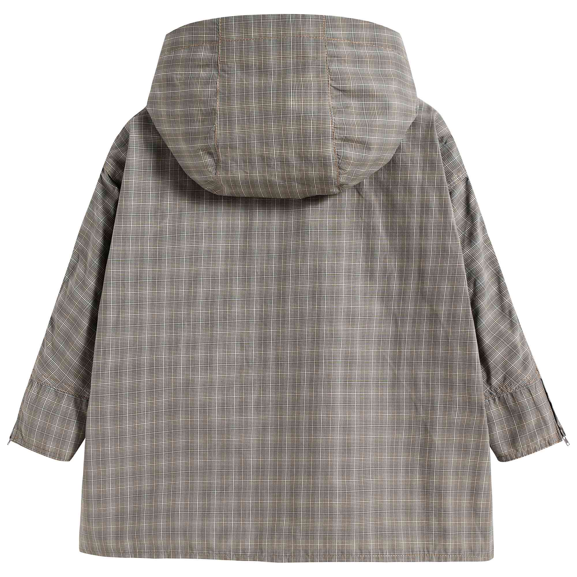 Boys Grey Check Coat