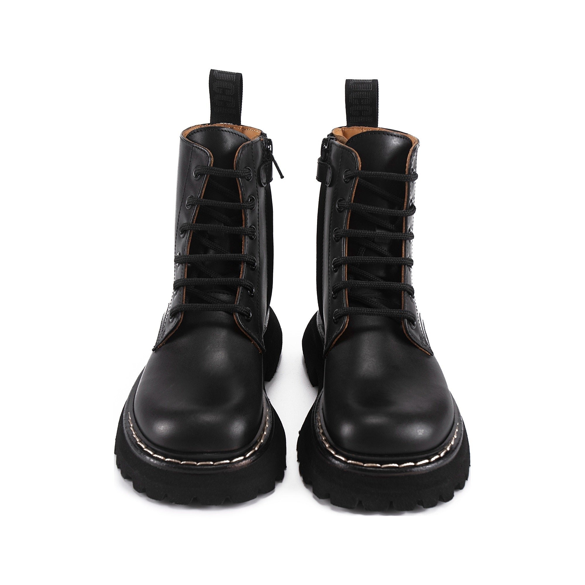 Boys & Girls Black Leather Shoes