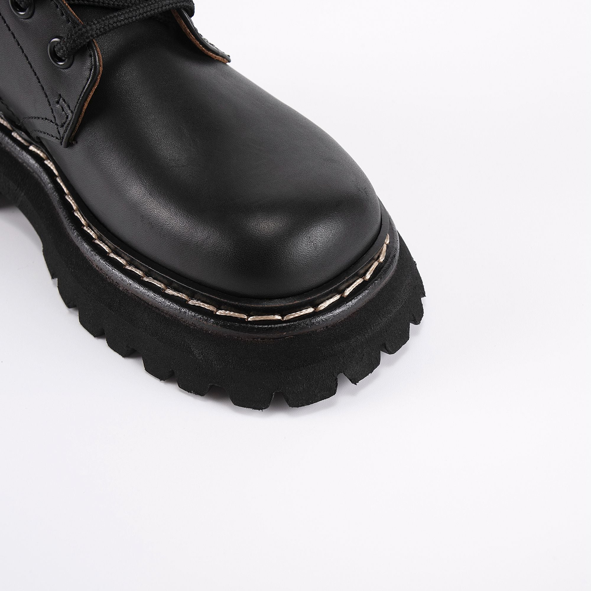 Boys & Girls Black Leather Shoes