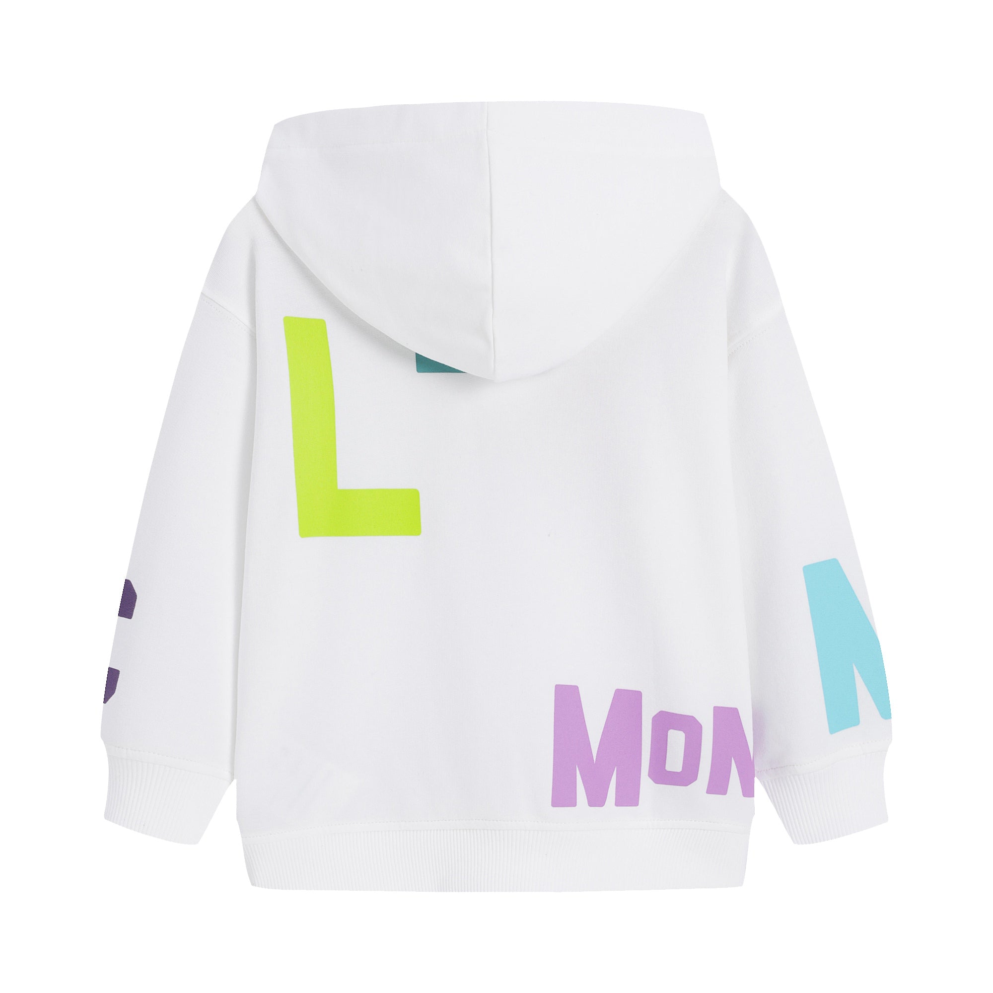 Boys & Girls White Logo Cotton Sweatshirt