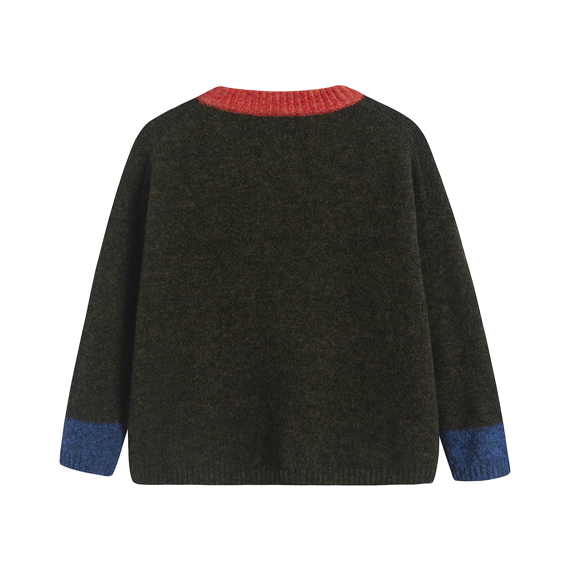 Boys & Girls Dark Green Stripes Sweater