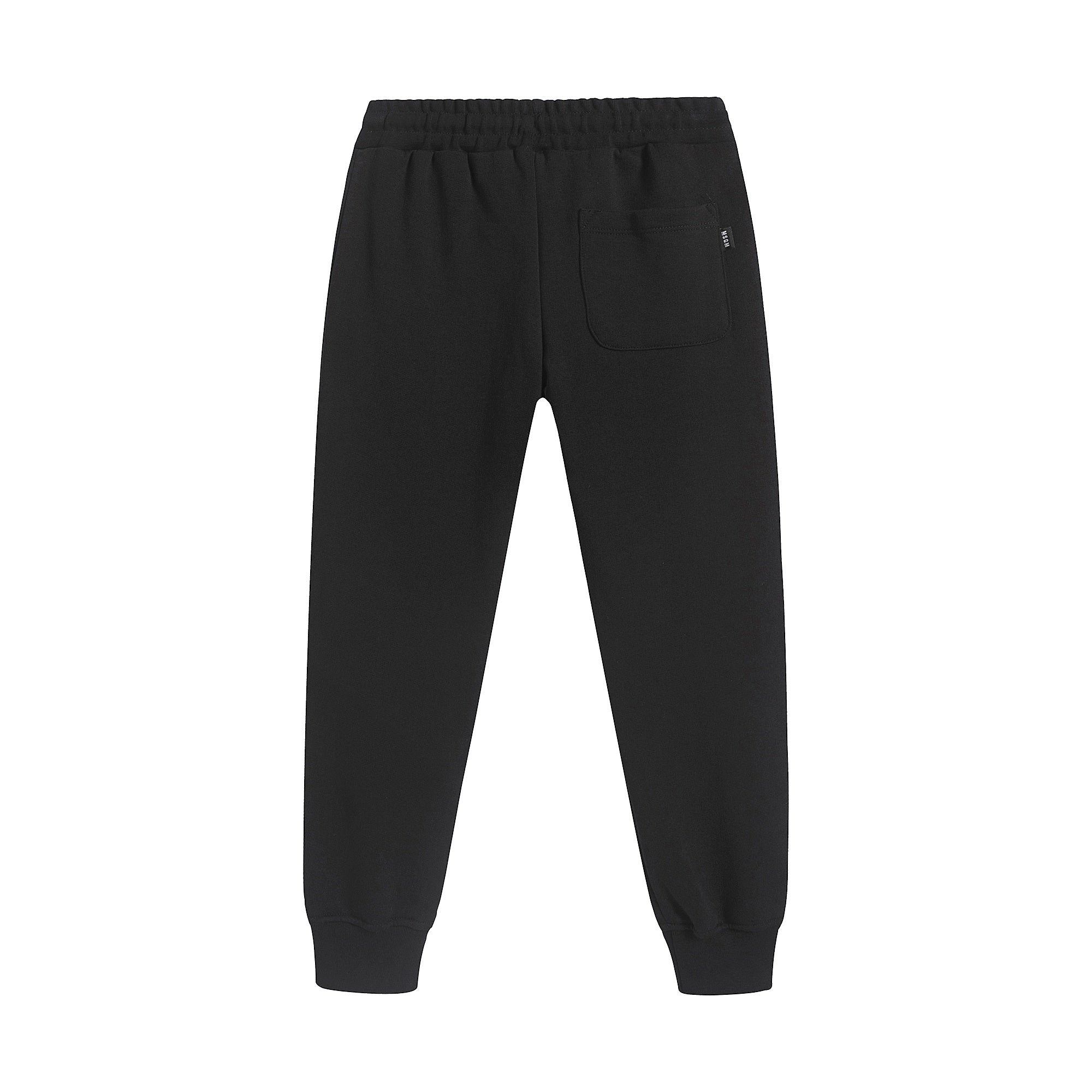 Boys & Girls Black Logo Cotton Trousers