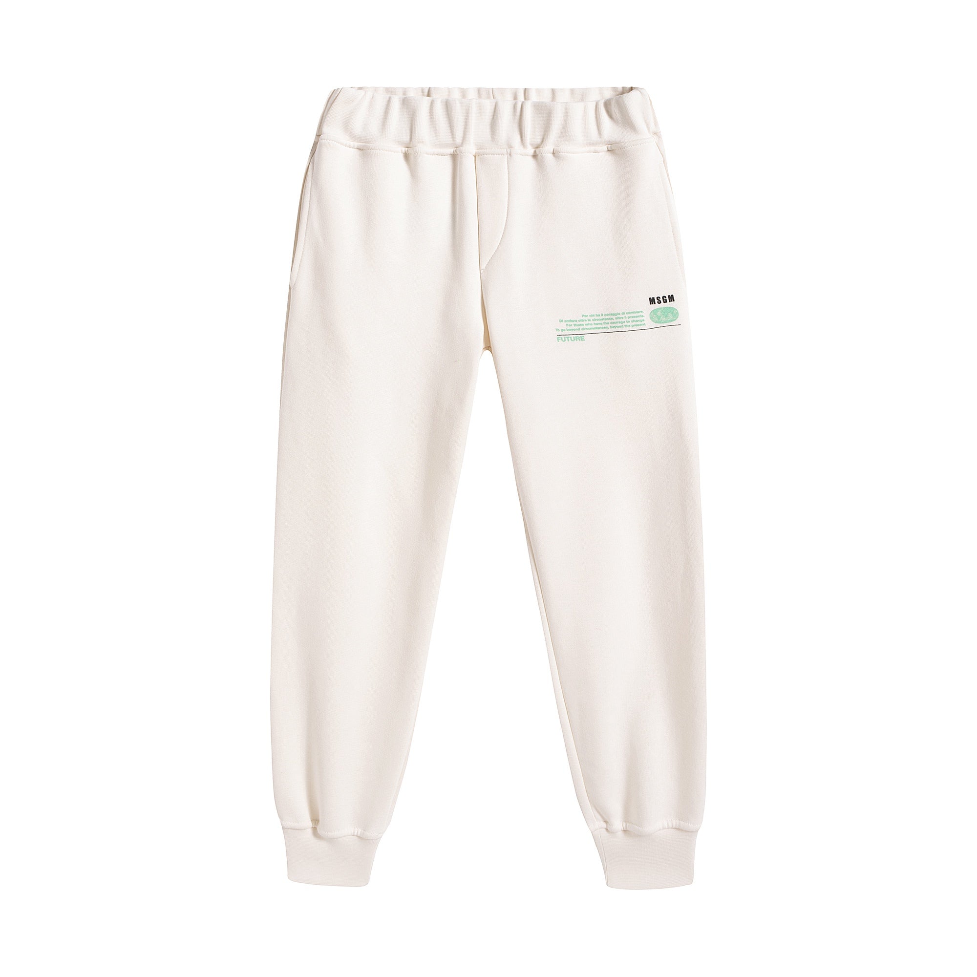 Boys & Girls White Cotton Trousers