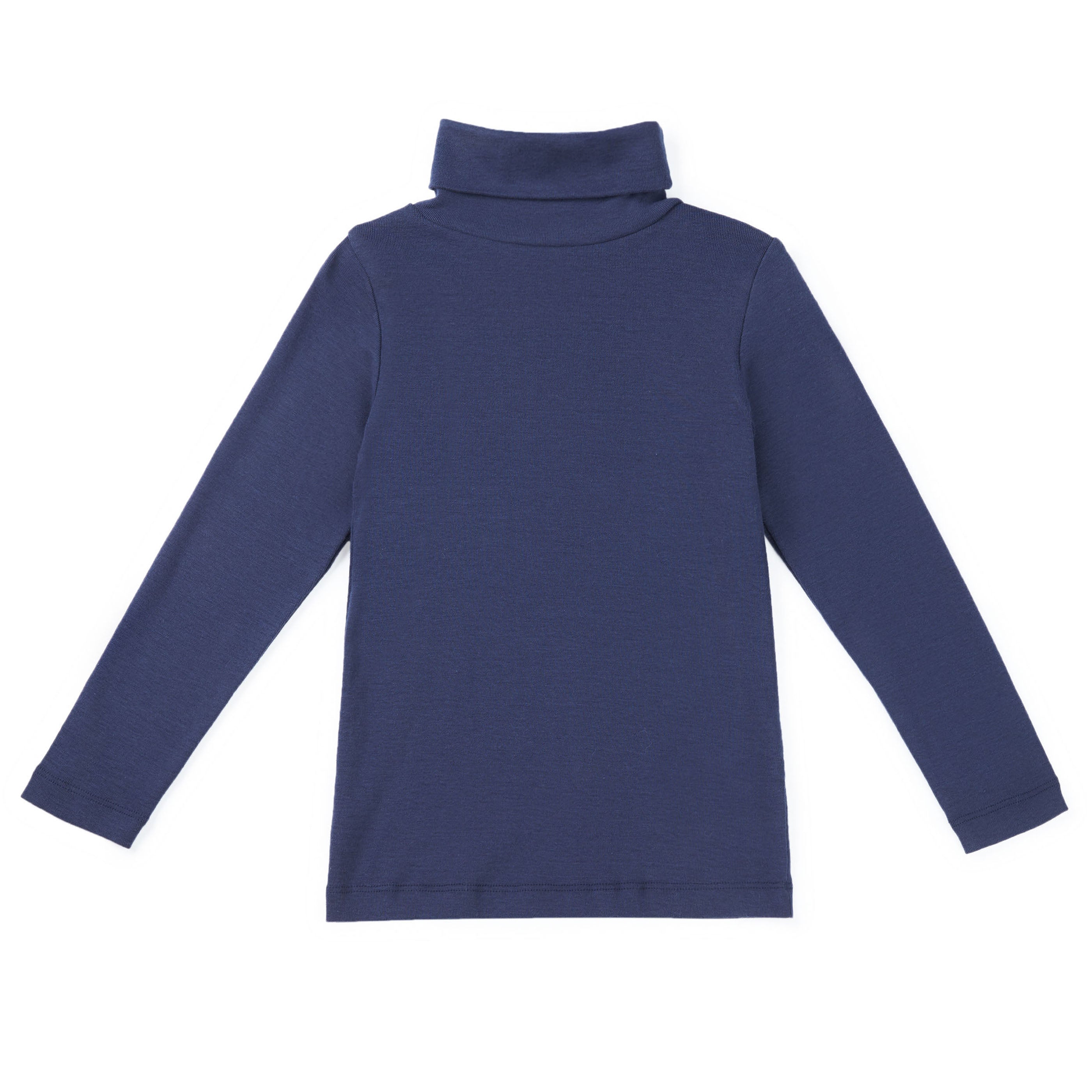 Boys Dark Blue Turtleneck Cotton Top