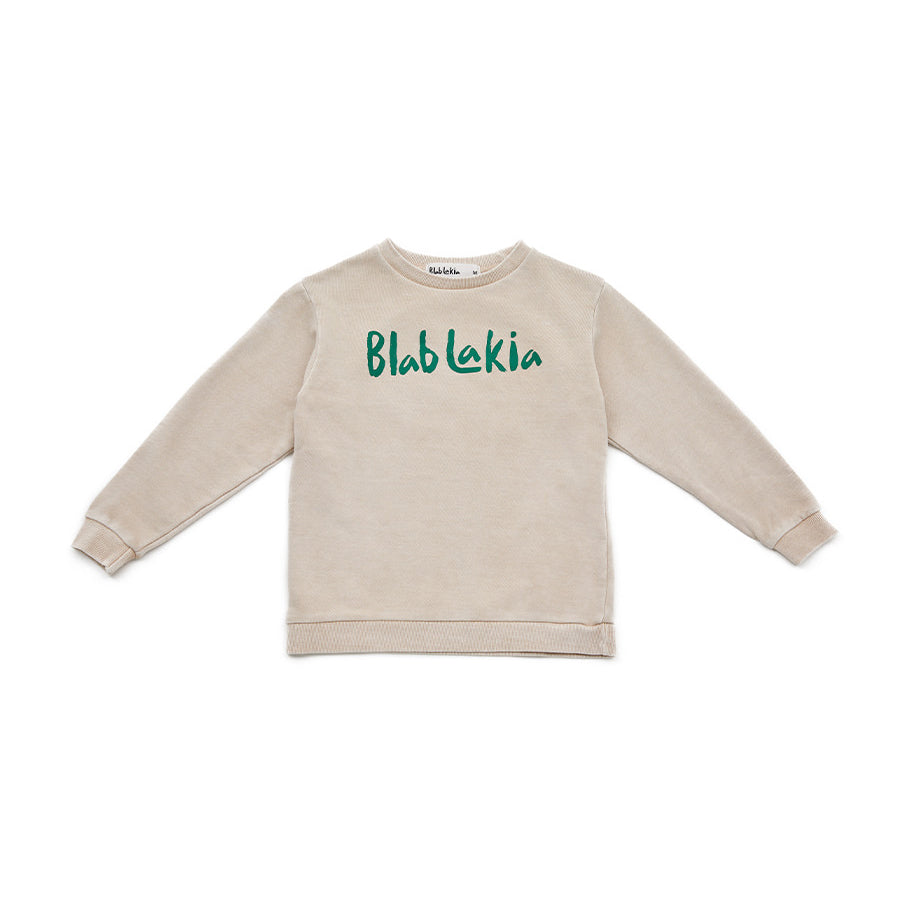 Boys & Girls Beige Logo Cotton Sweatshirt