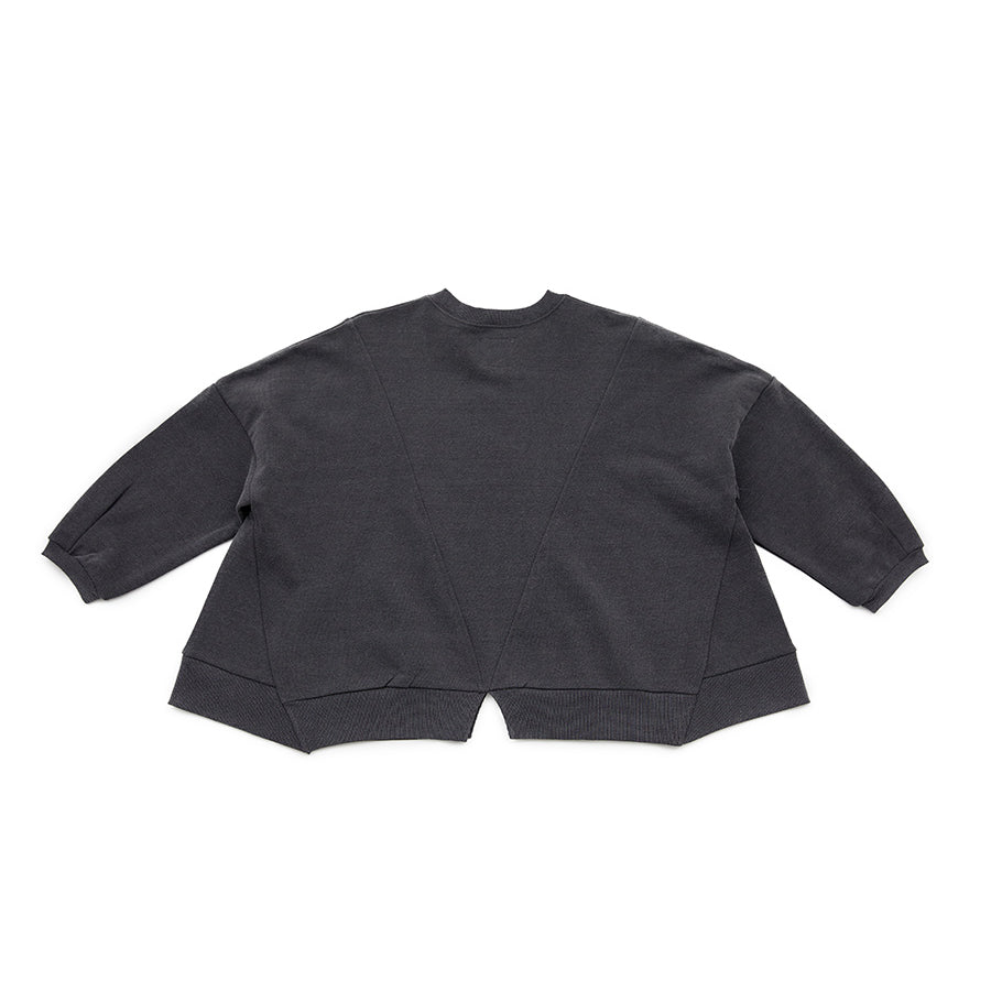 Boys & Girls Black Logo Cotton Sweatshirt