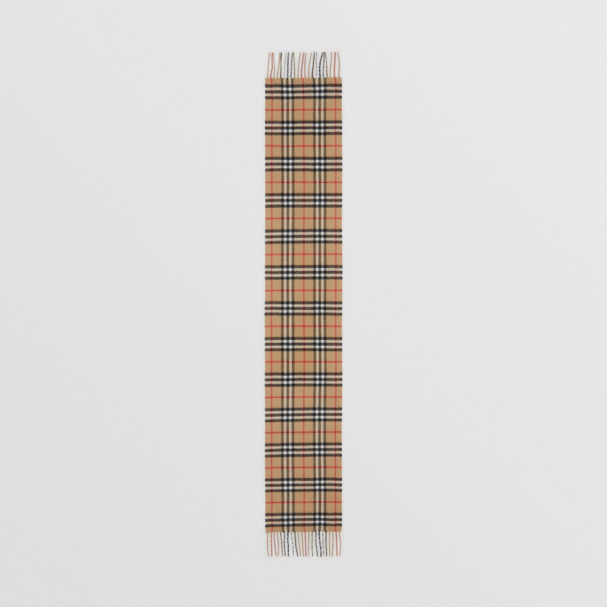 Boys & Girls Beige Check Cashmere Scarf