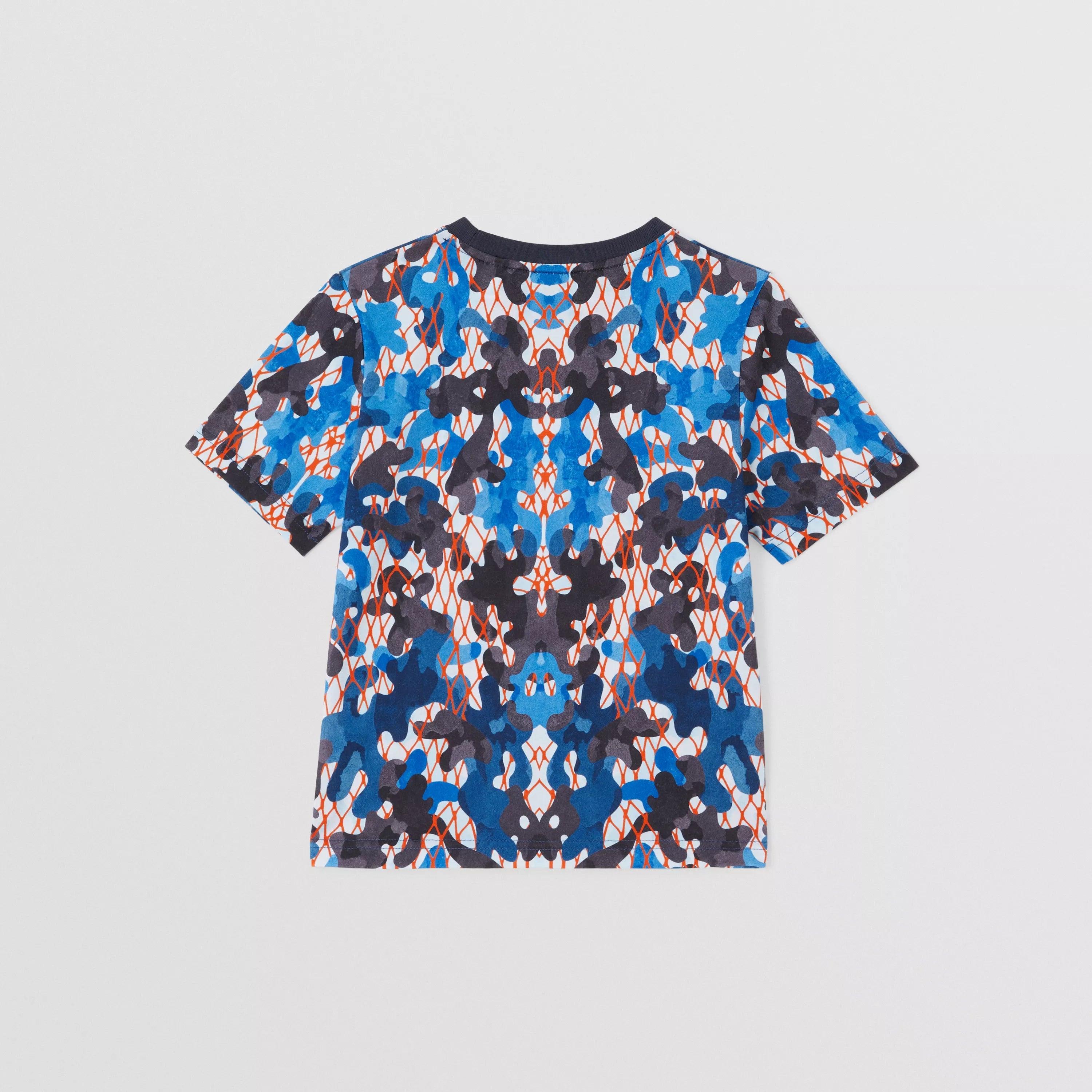 Boys Blue Printed Cotton T-Shirt