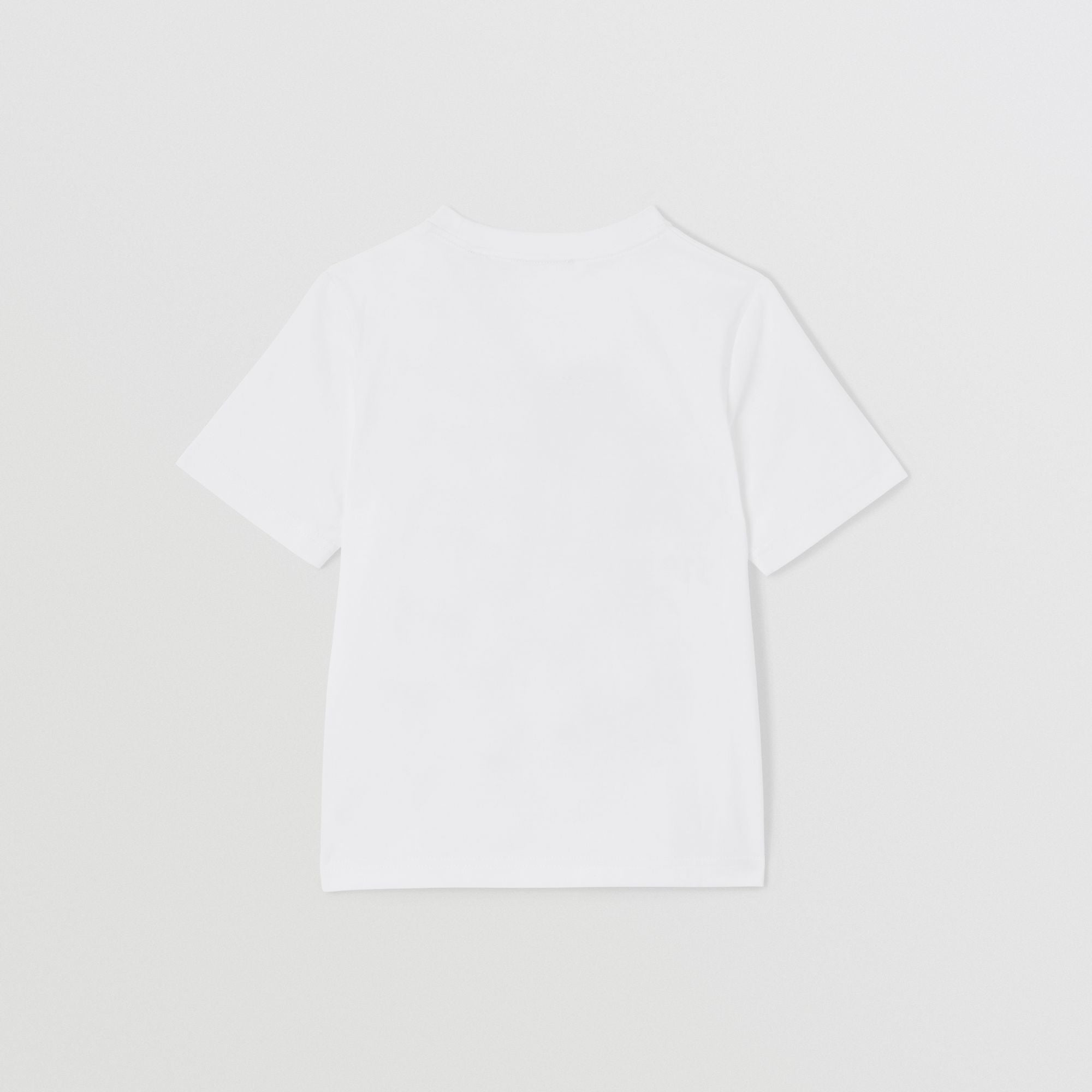 Boys & Girls White Printed Cotton T-Shirt