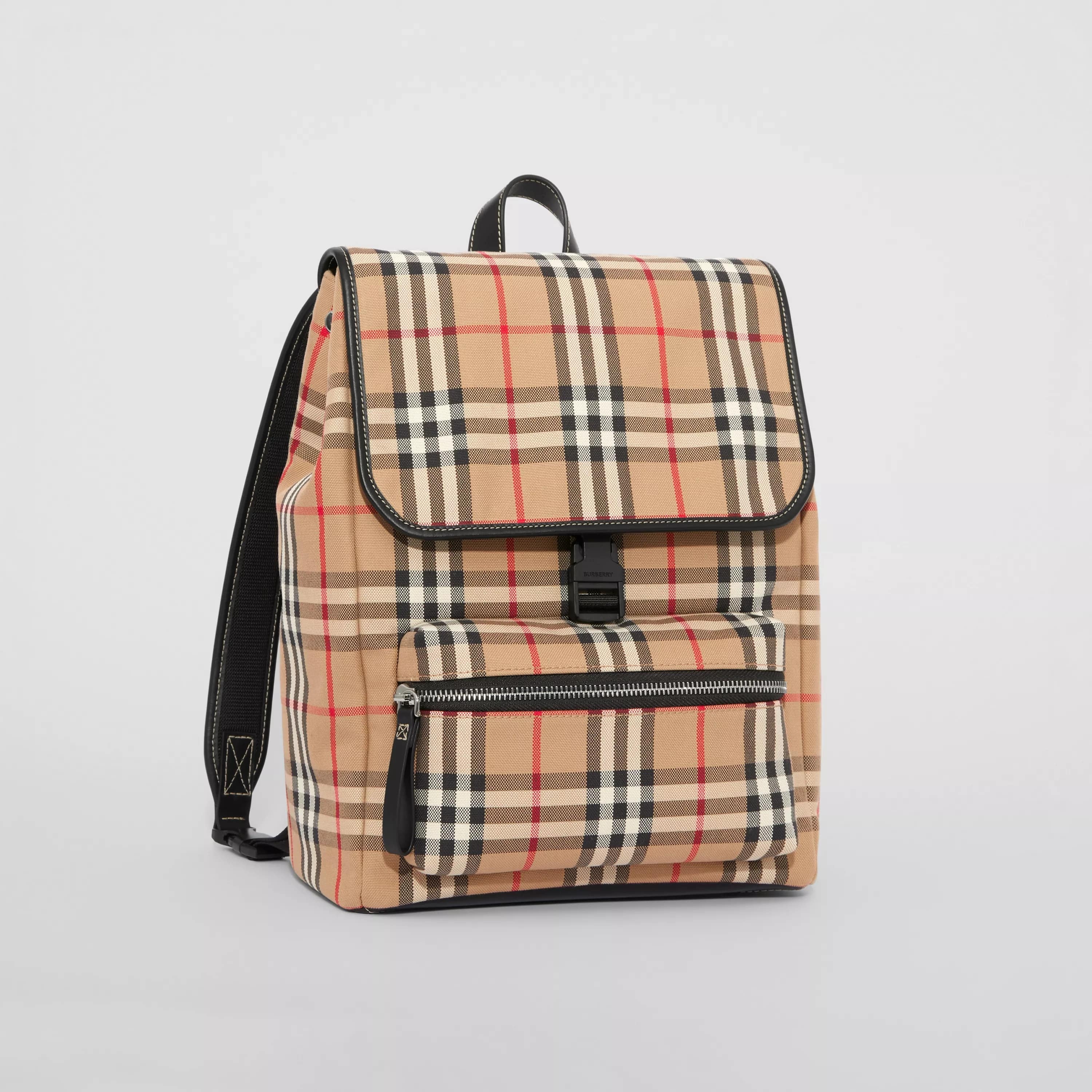 Boys & Girls Beige Check Backpack