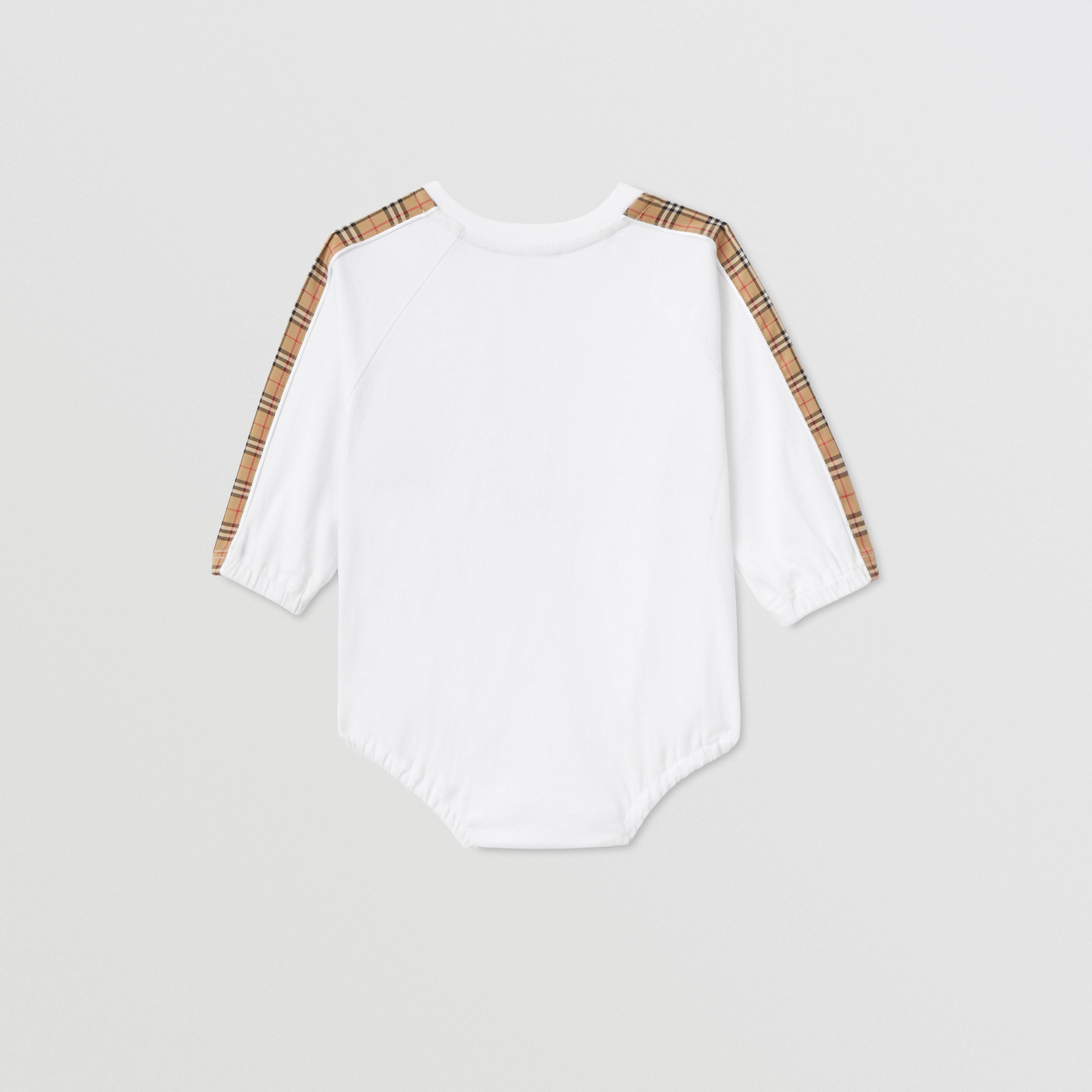 Baby Boys & Girls White Cotton Babysuit