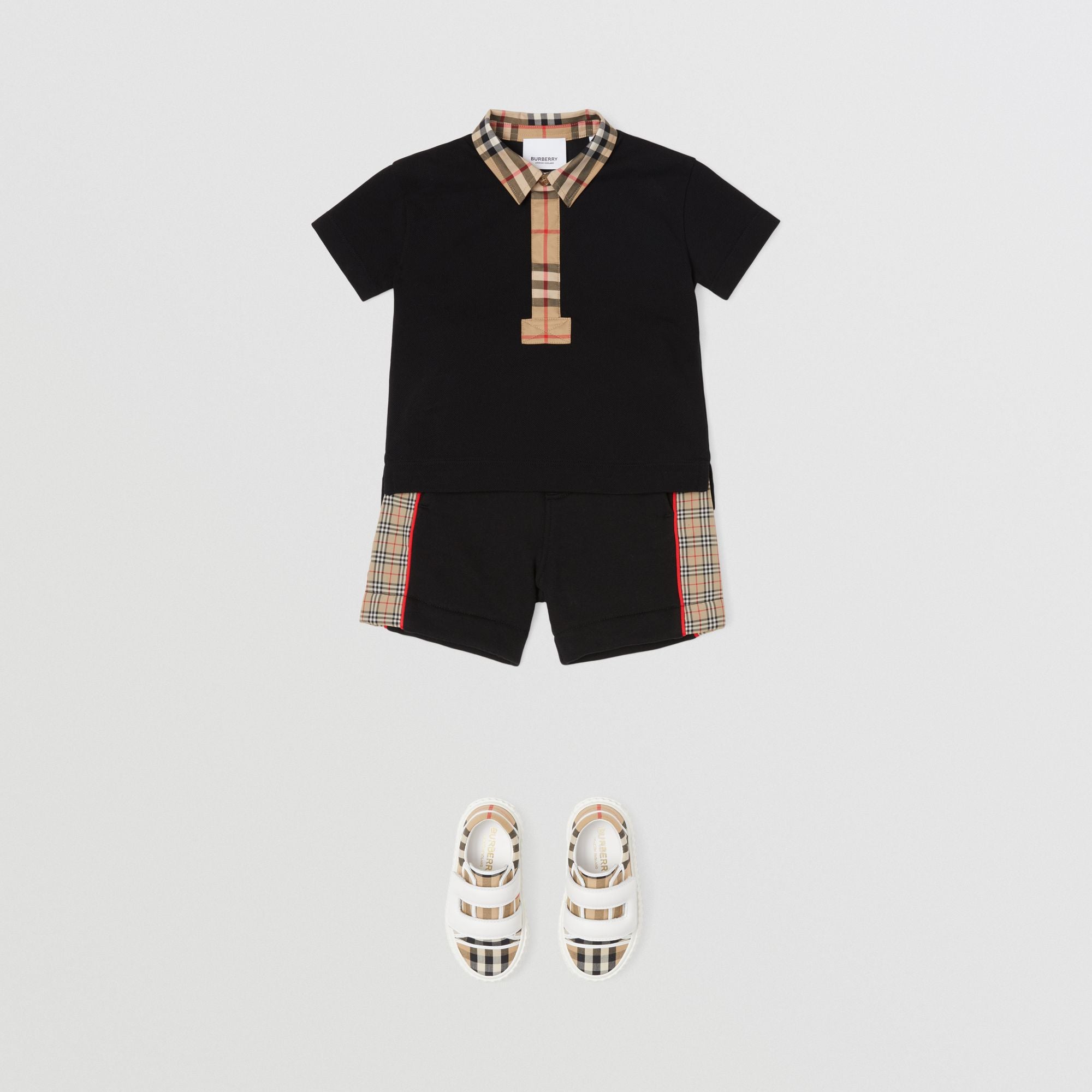 Baby Boys Black Logo Polo Shirt