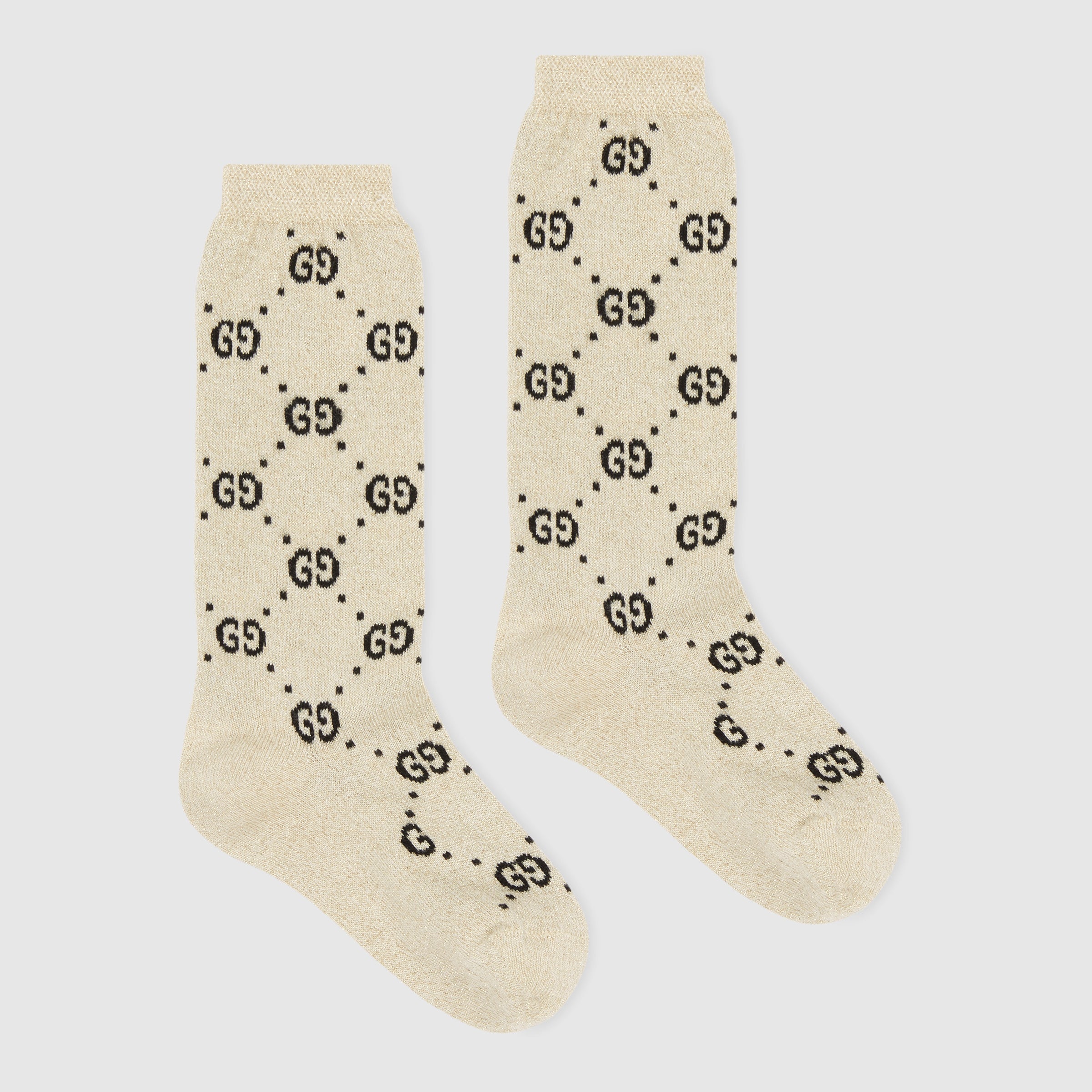 Boys & Girls Ivory "GG" Logo Cotton Socks