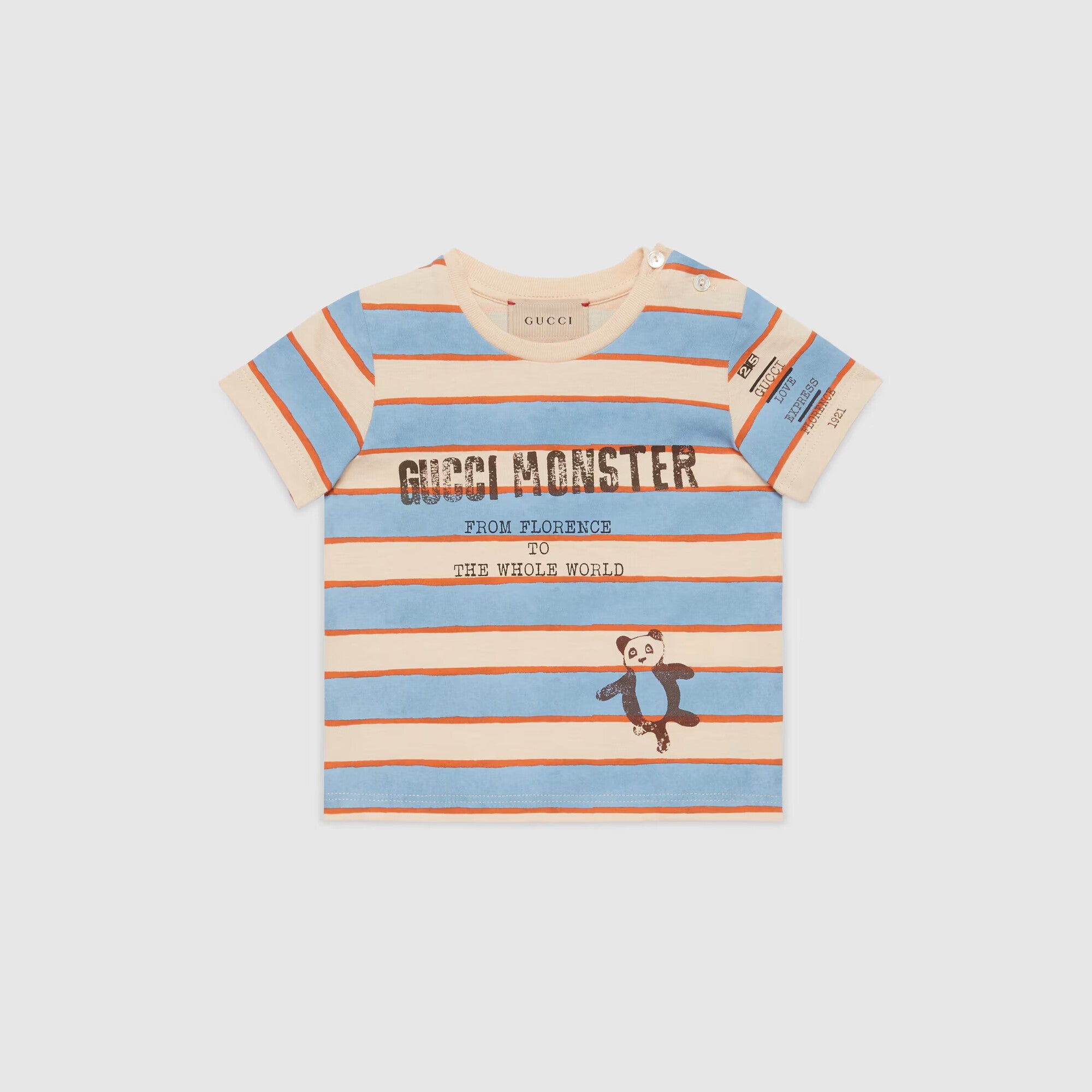 Baby Boys Blue Stripes Cotton T-Shirt