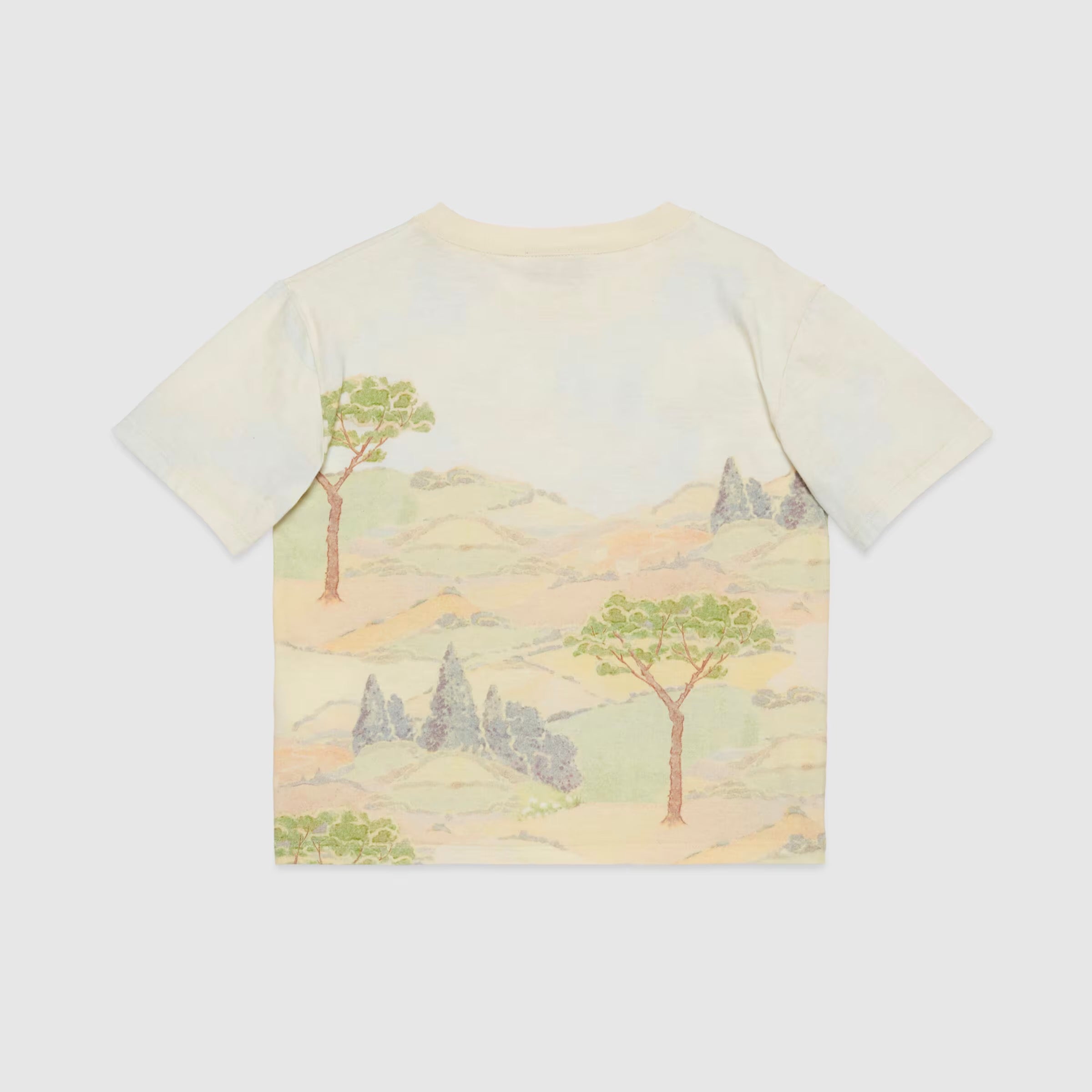 Boys & Girls Ivory Printed Cotton T-Shirt