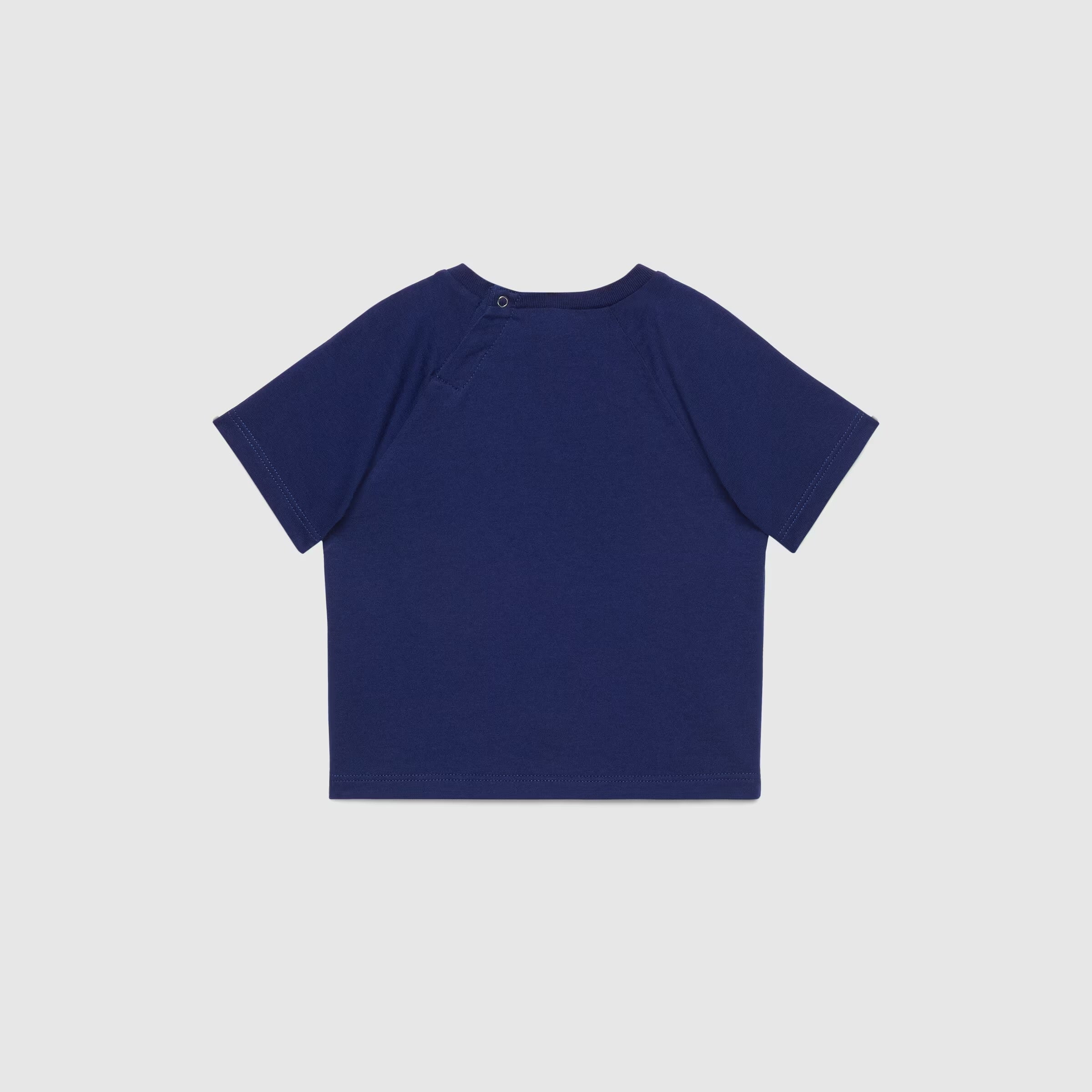 Baby Boys & Girls Blue Logo Cotton T-Shirt