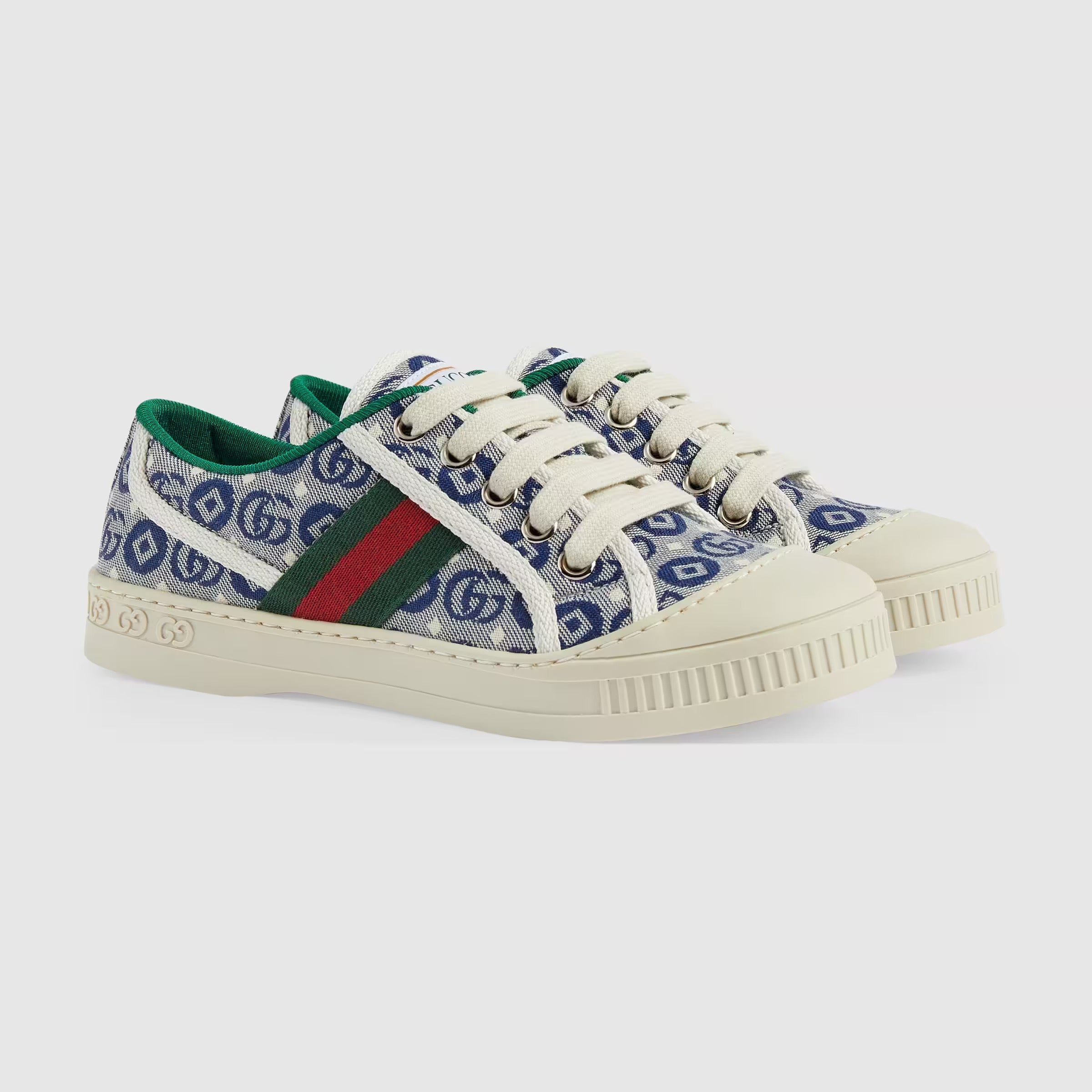 Boys & Girls Blue GG Canvas Shoes