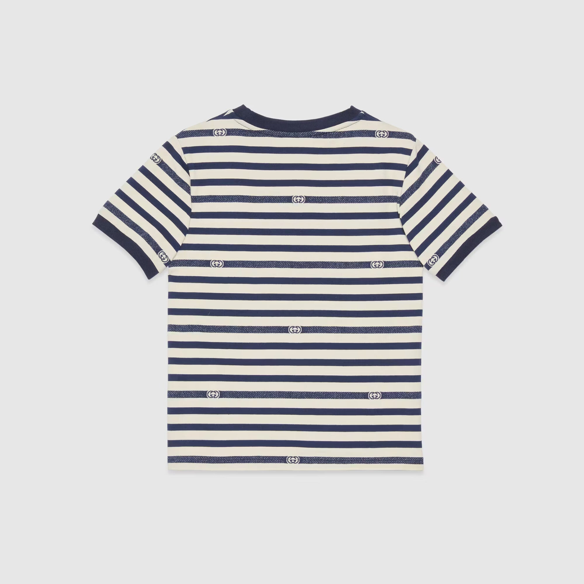 Boys & Girls Blue Stripes Cotton T-Shirt