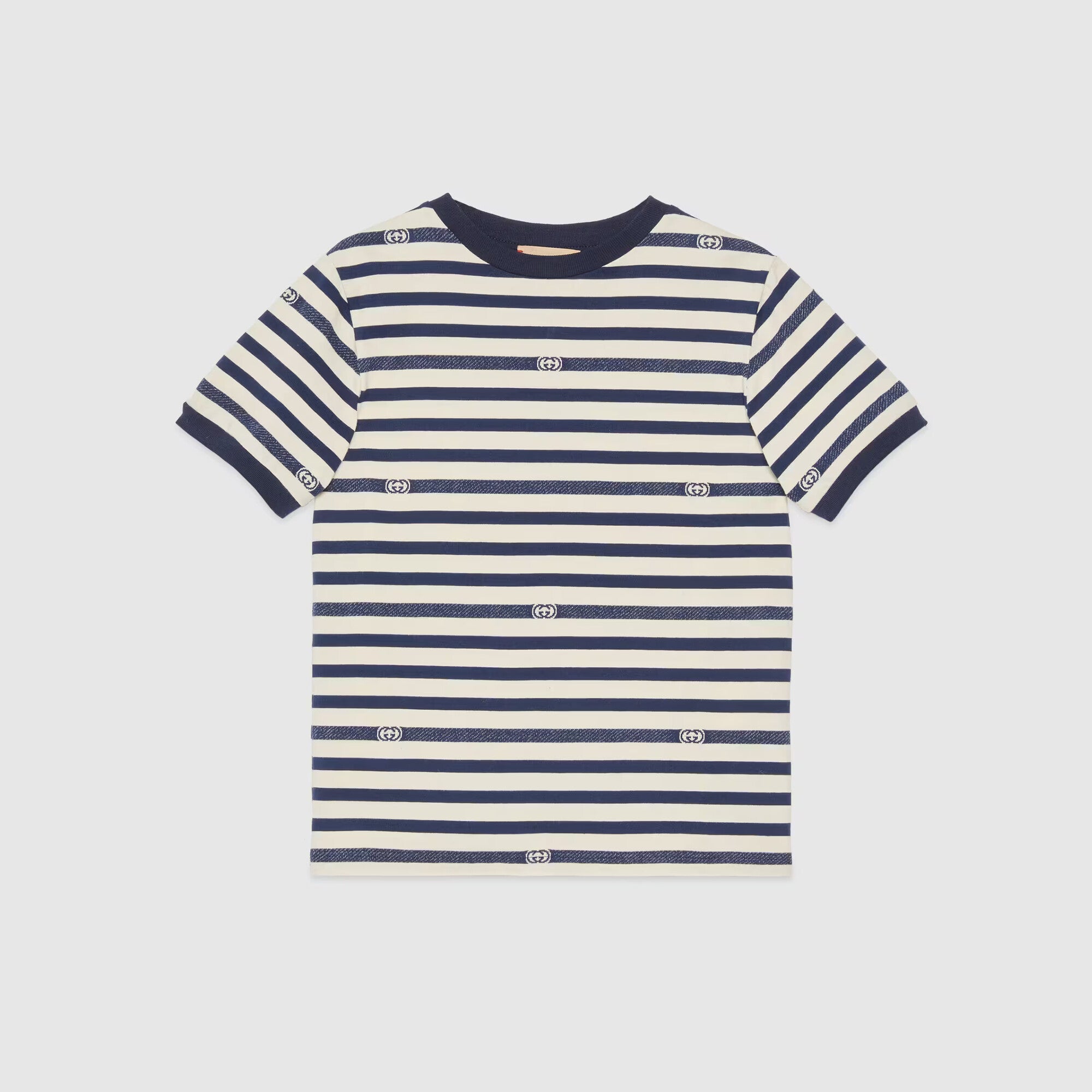 Boys & Girls Blue Stripes Cotton T-Shirt