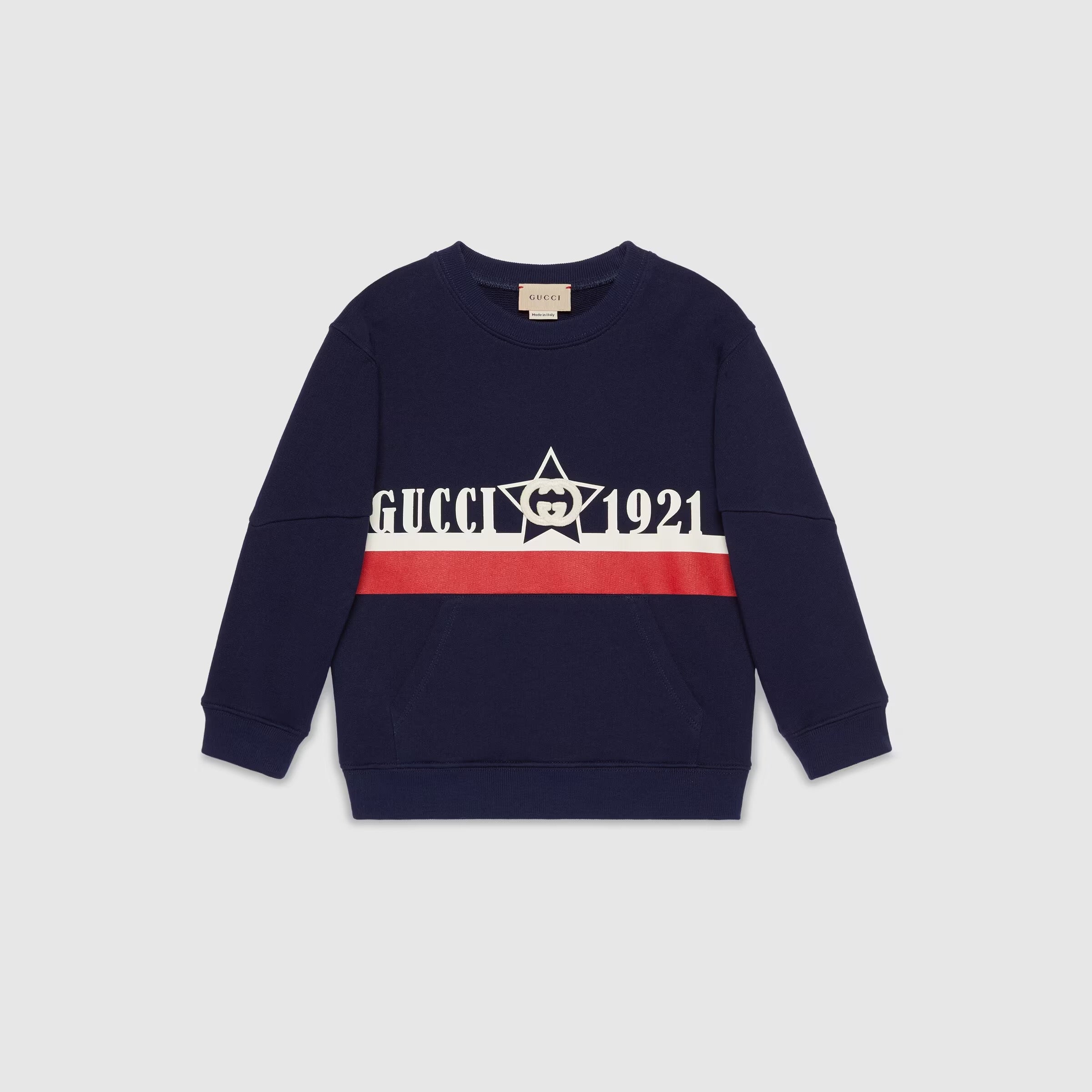 Boys & Girls Navy Logo Cotton Sweatshirt