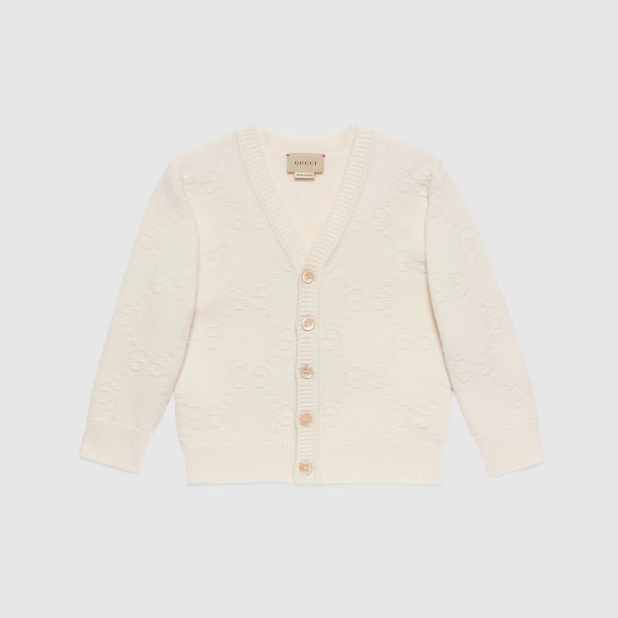 Boys & Girls White Wool Cardigan