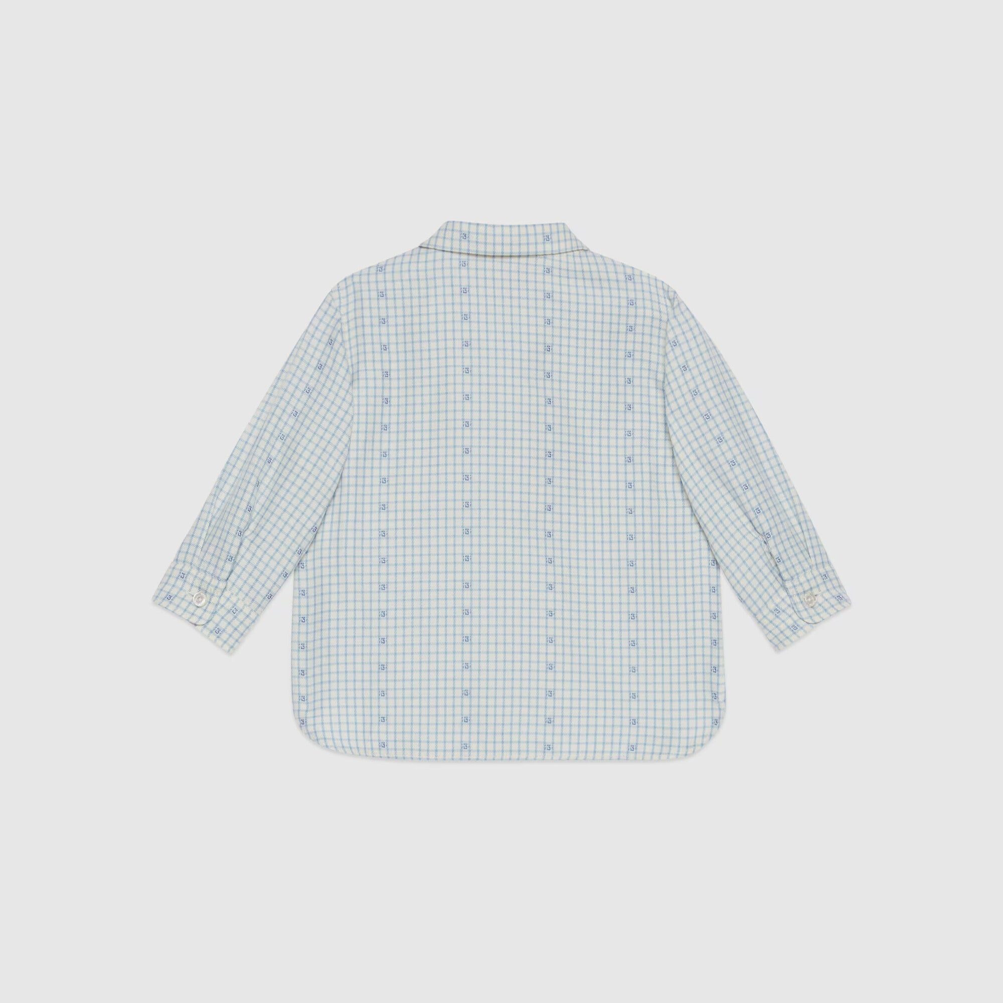 Baby Boys Blue Check Cotton Shirt