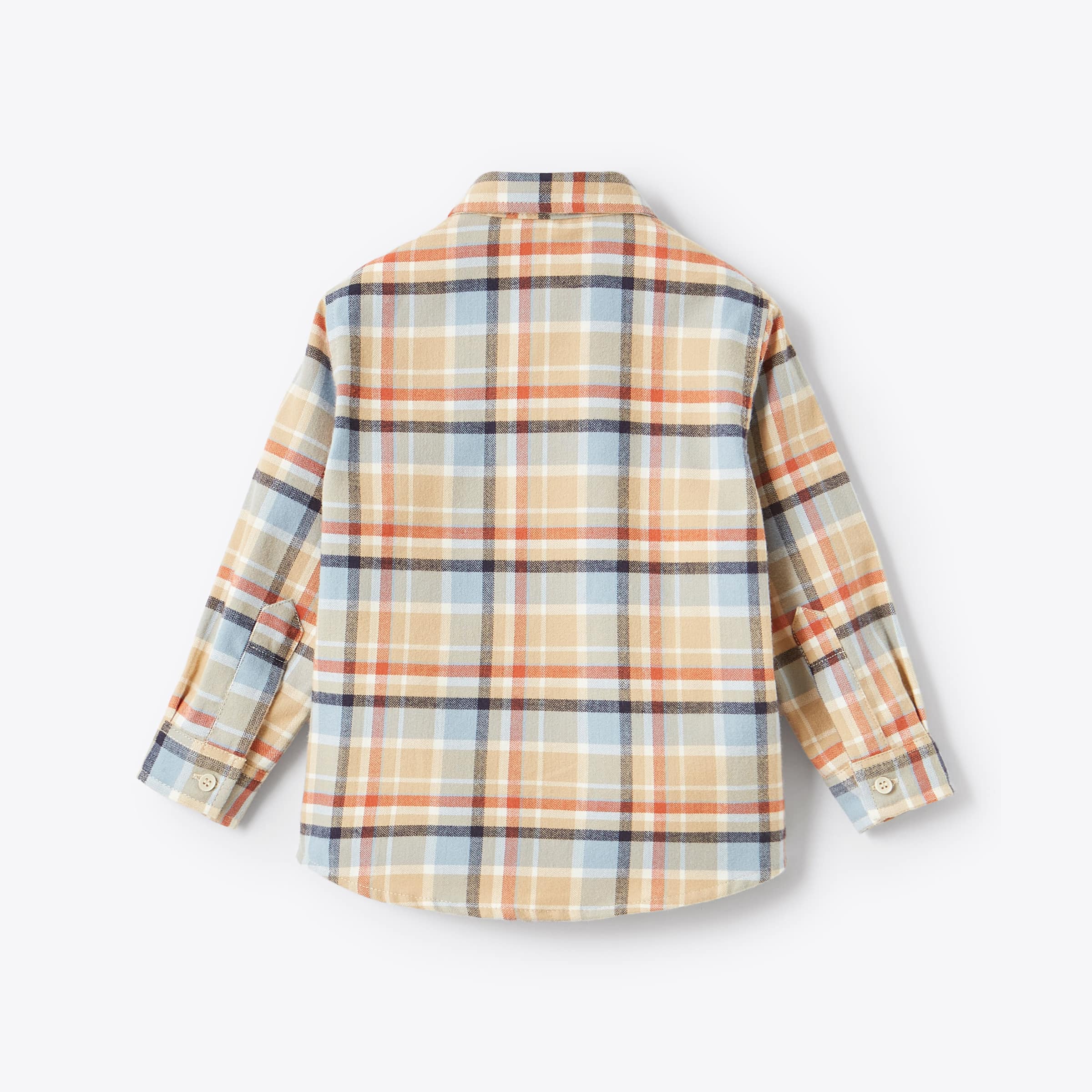 Baby Boys Camel Check Cotton Shirt