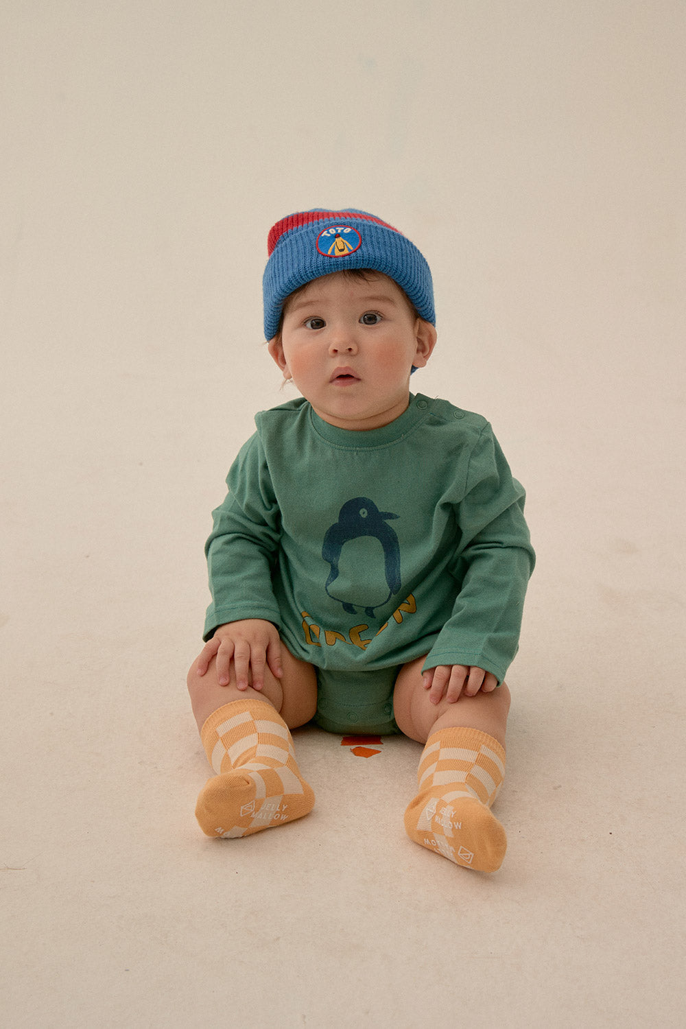 Baby Boys & Girls Green Cotton Babysuit