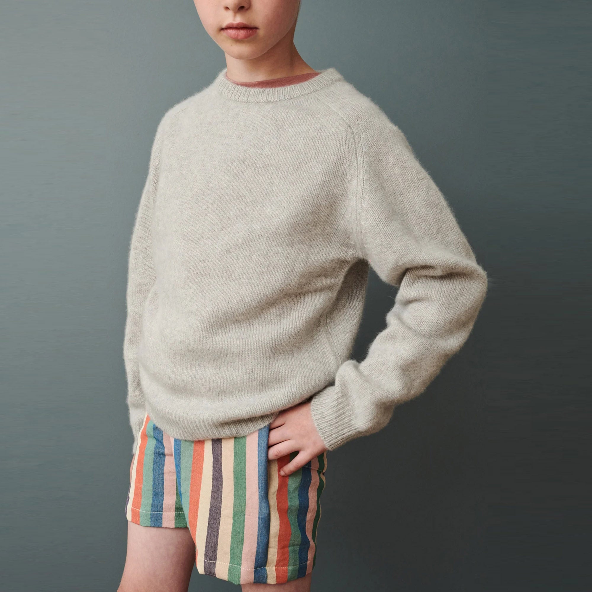 Boys & Girls Multicolor Stripes Cotton Shorts