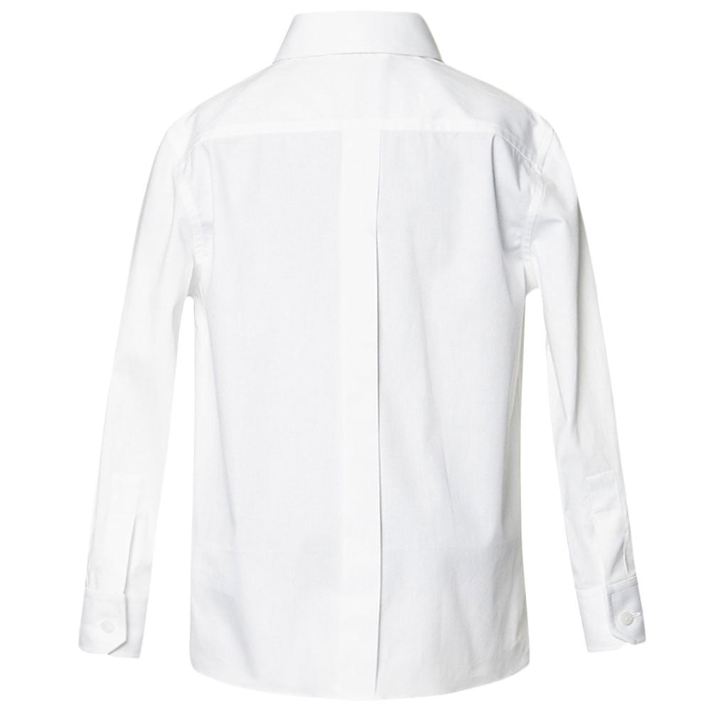 Boys White Long Sleeve Cotton Shirt - CÉMAROSE | Children's Fashion Store - 2