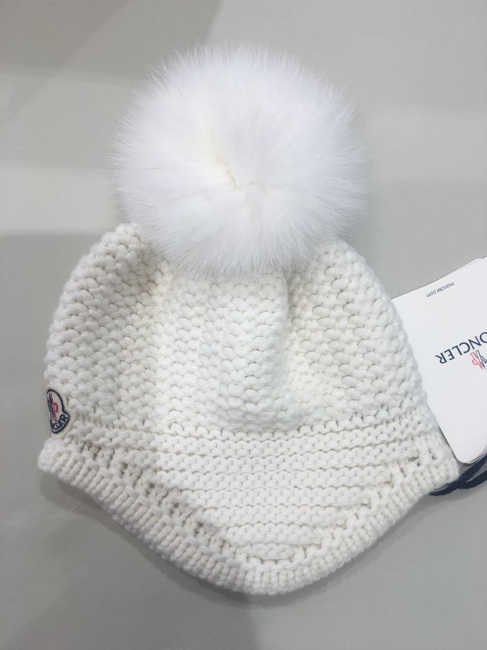 Boys & Girls White Wool & Cashmere Hat With Fur Pom-Pom - CÉMAROSE | Children's Fashion Store