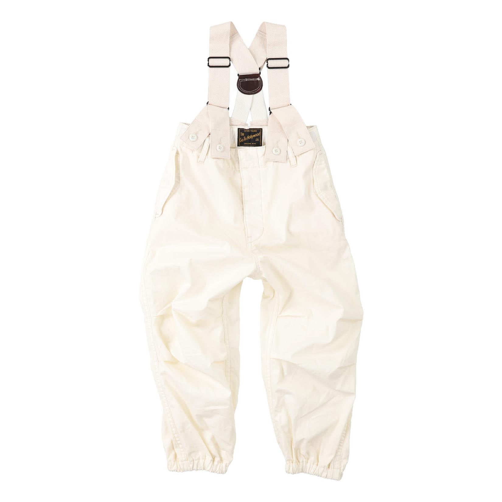 Boys & Girls White Strape Trousers