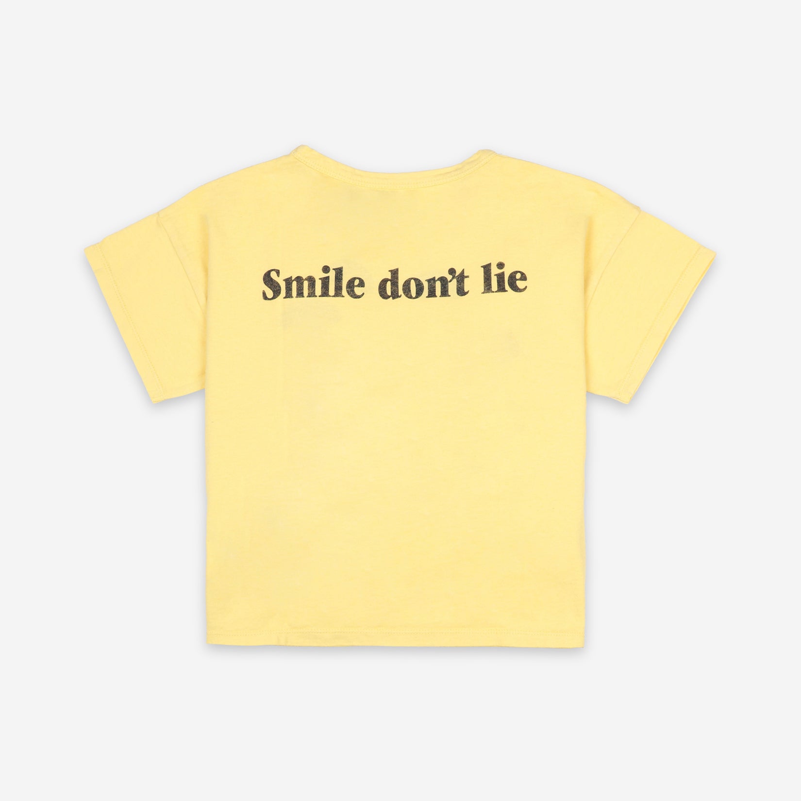 Boys & Girls Yellow Smile Cotton T-Shirt