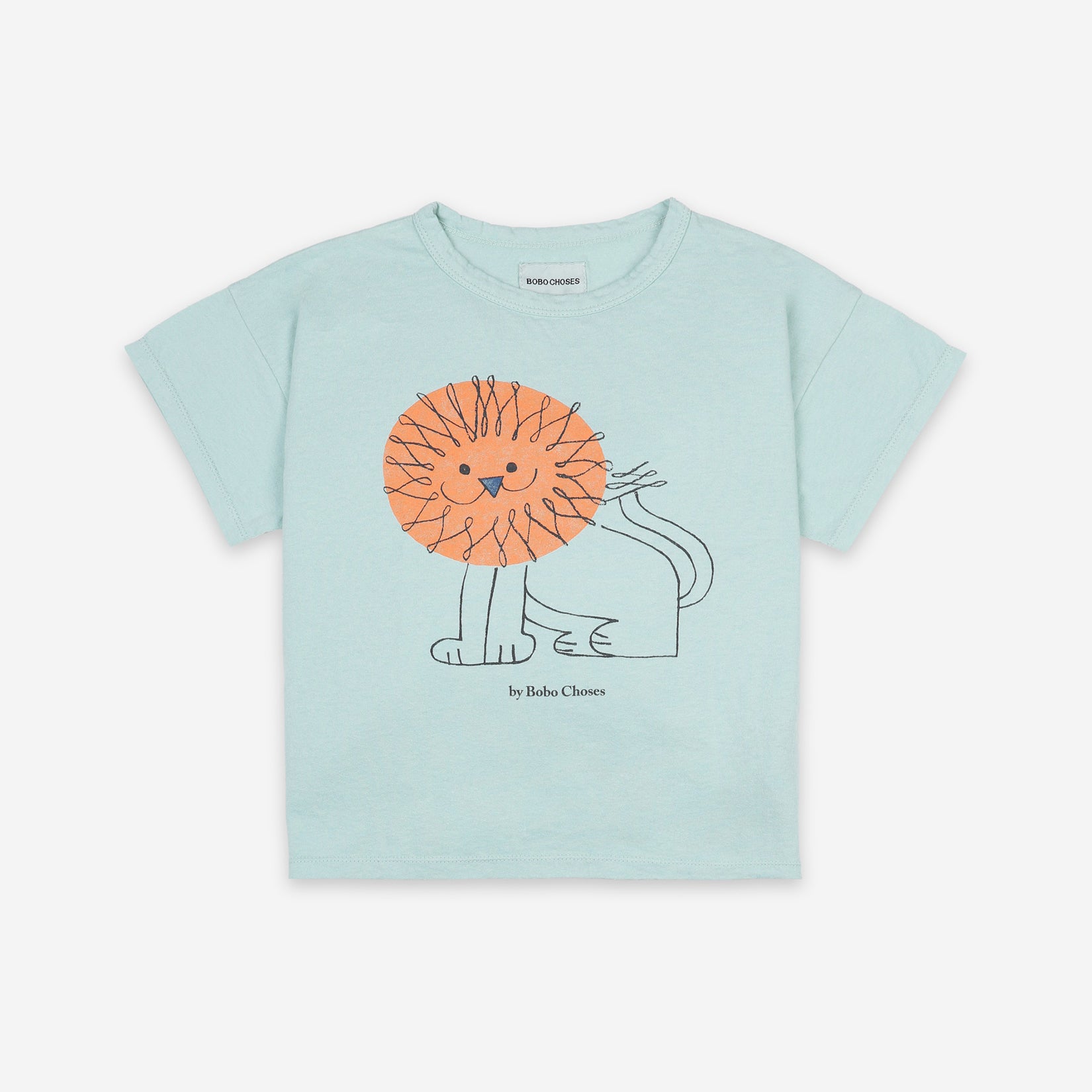 Boys & Girls Green Lion Cotton T-Shirt