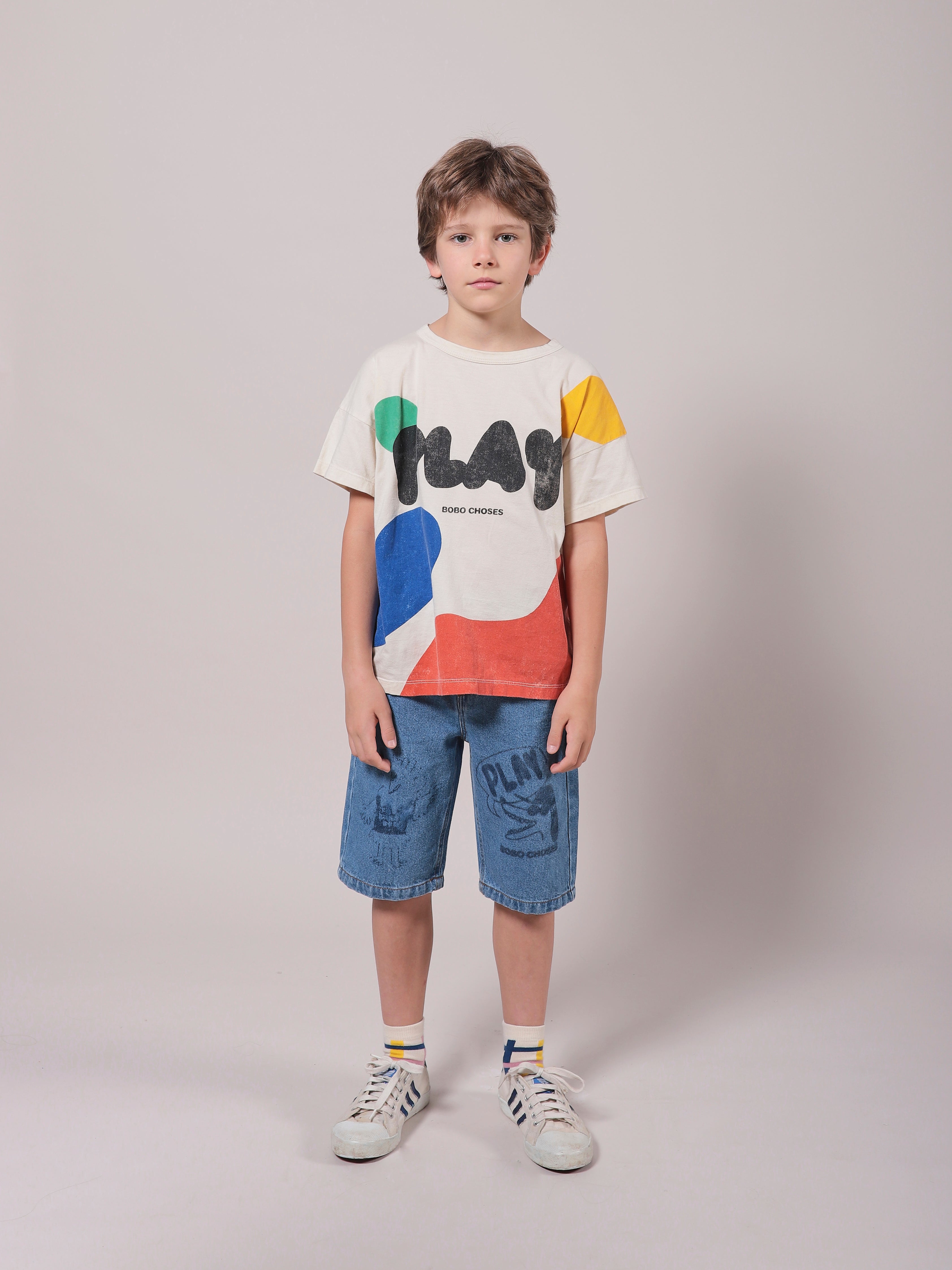 Boys & Girls Painted Denim Shorts