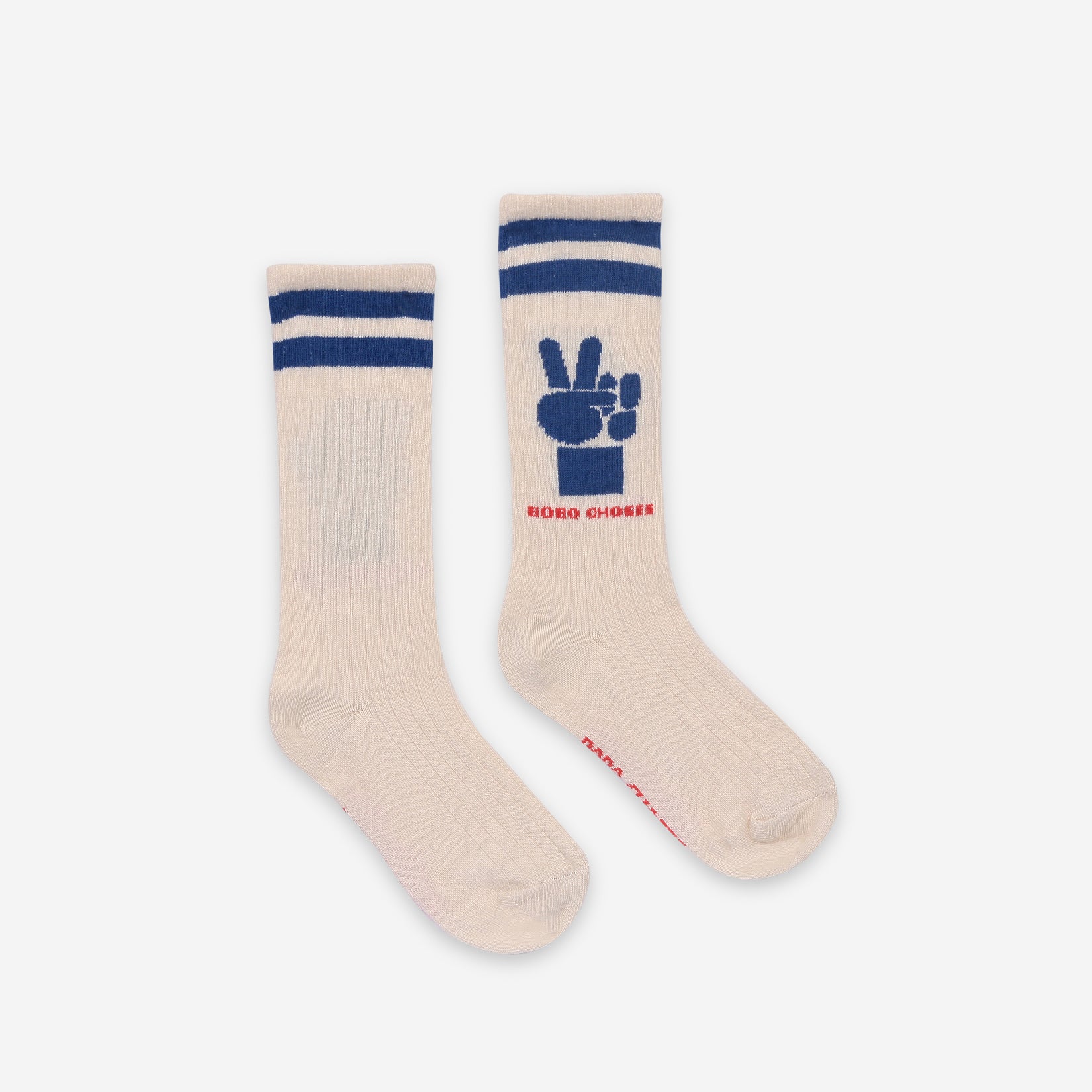 Boys Beige Victory Long Socks