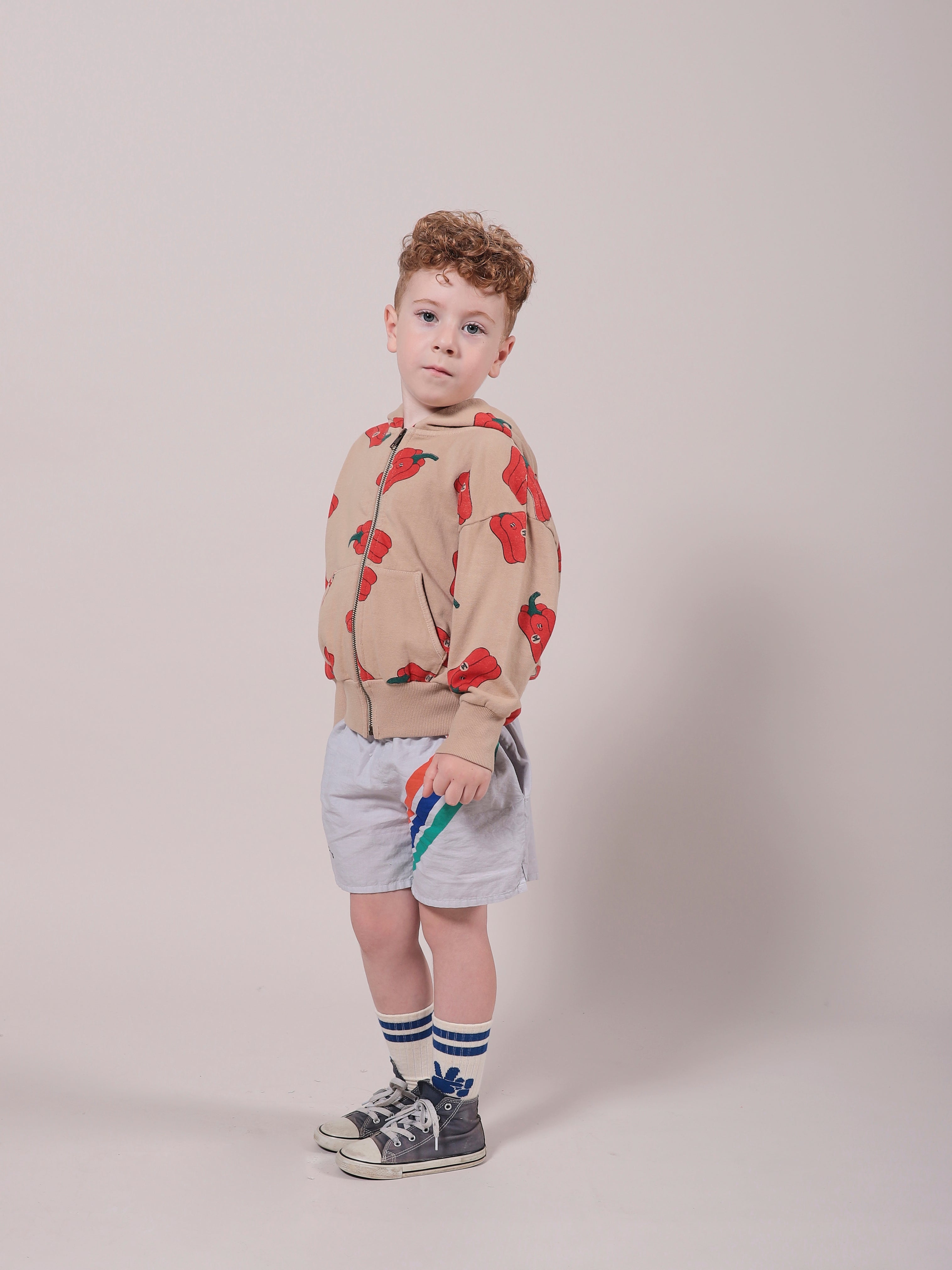 Boys Beige Victory Long Socks