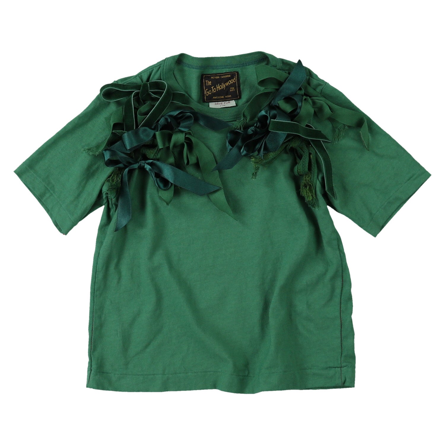 Boys & Girls Green Cotton T-Shirt