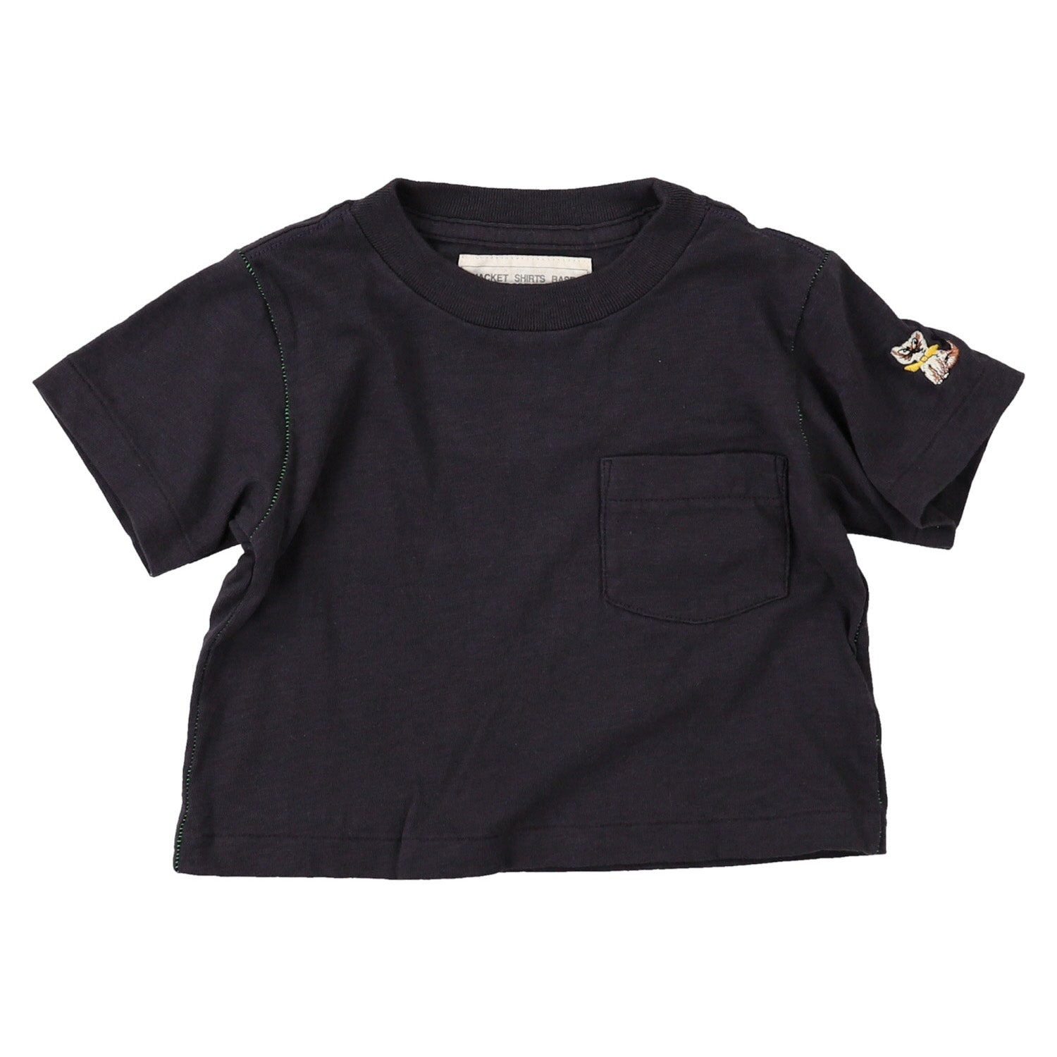 Boys & Girls Black Cotton T-Shirt