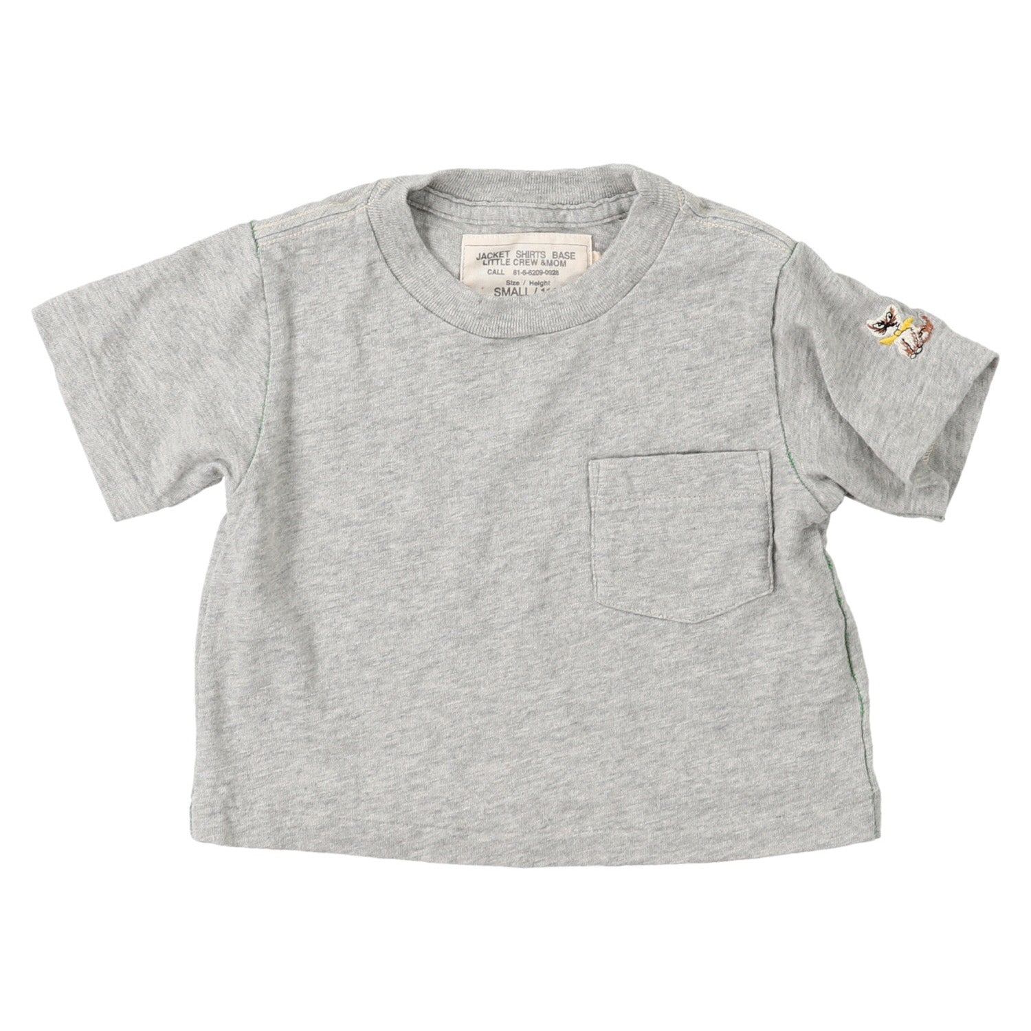 Boys & Girls Grey Cotton T-Shirt