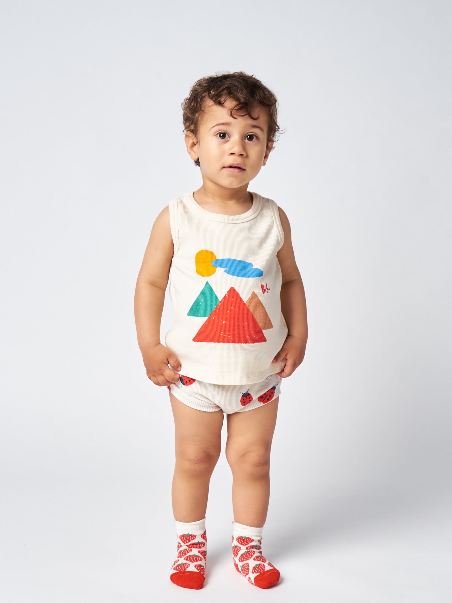 Baby Boys & Girls White Cotton Tank Top