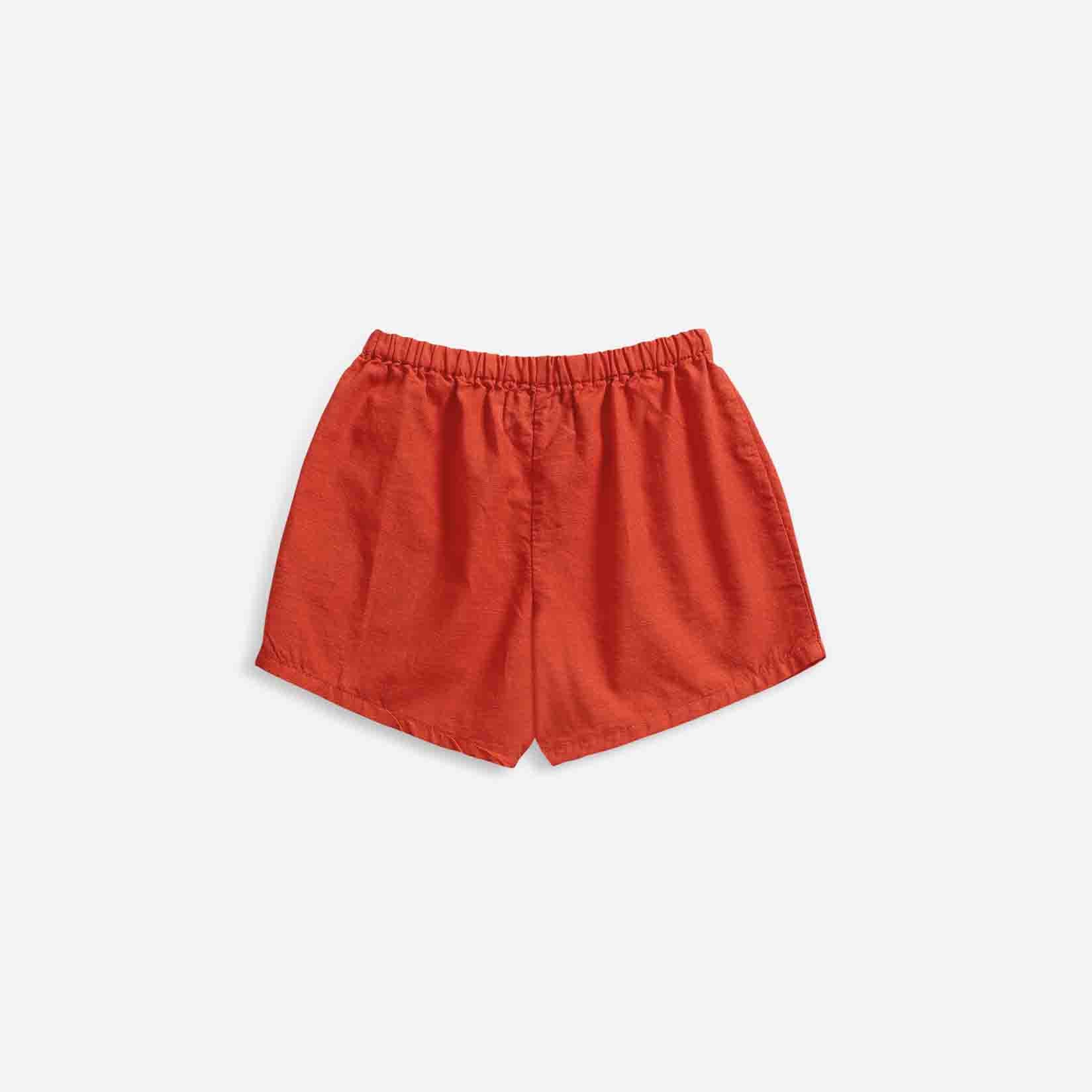 Baby Boys & Girls Red Logo Cotton Shorts