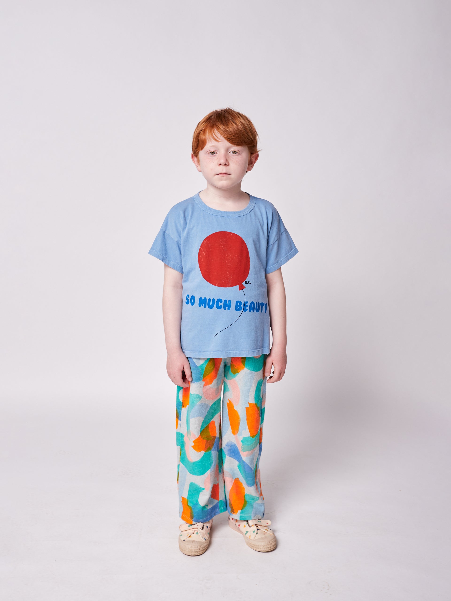 Boys & Girls Blue Balloon Cotton T-Shirt