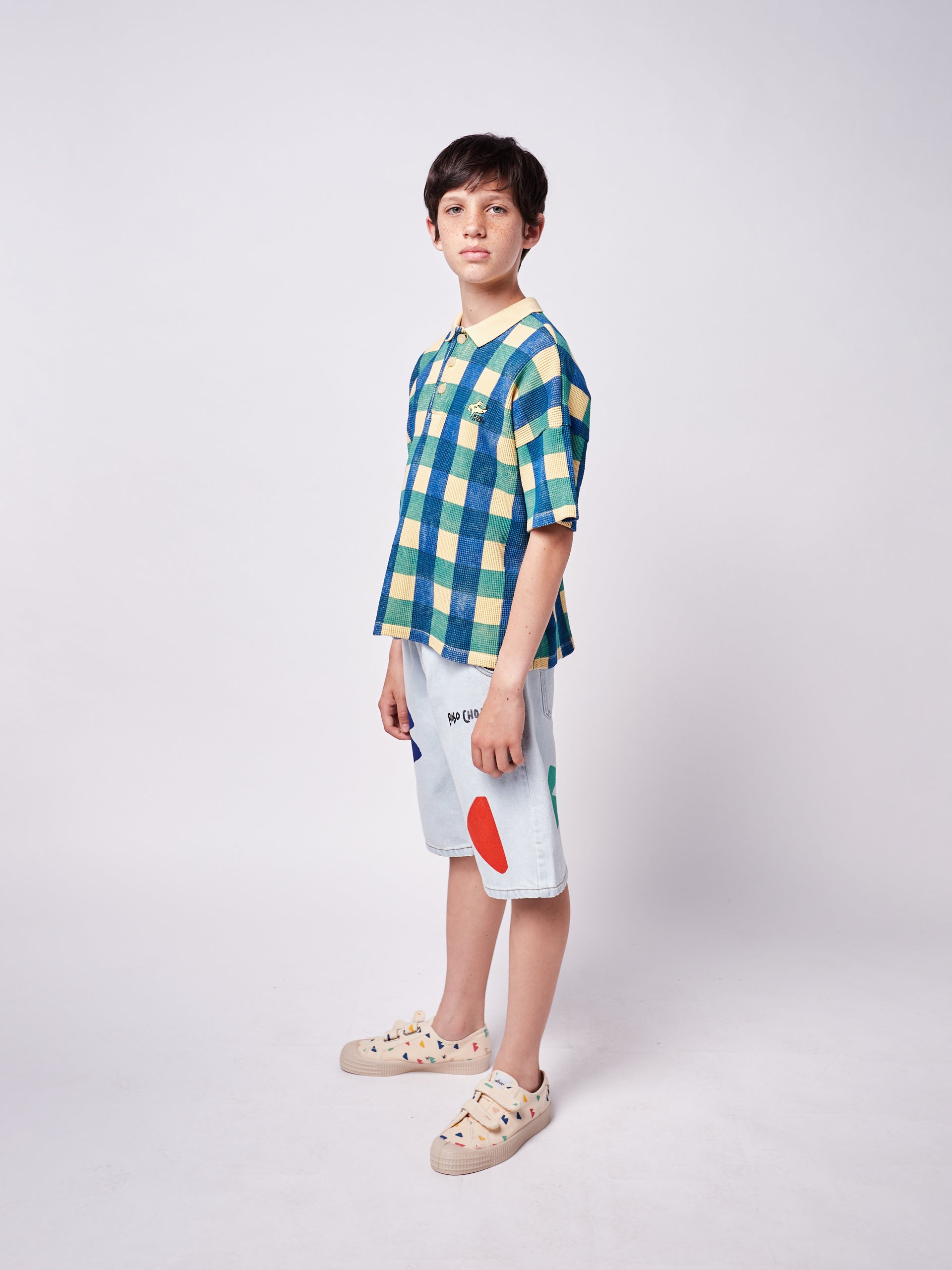 Boys & Girls Blue Cotton Polo Shirt