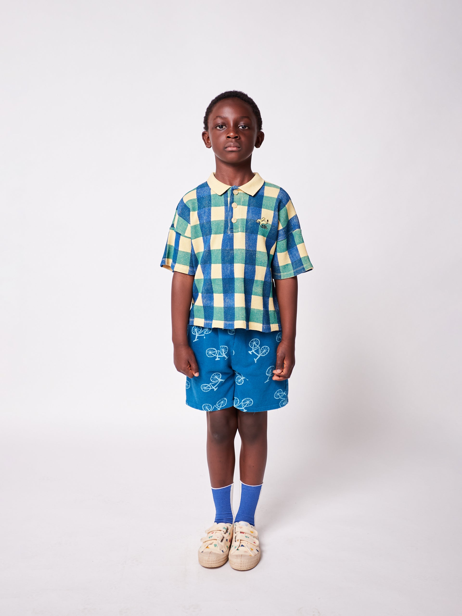 Boys & Girls Blue Cotton Polo Shirt